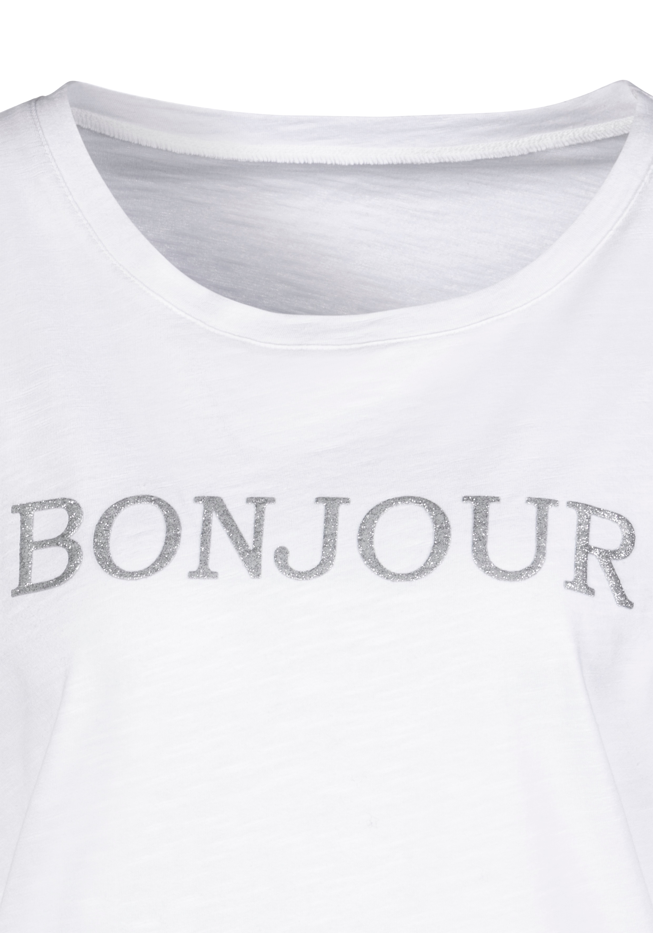 Thumbnail - Vivance T-Shirt "mit Frontdruck "Bonjour"", aus weicher Baumwoll-Qualität