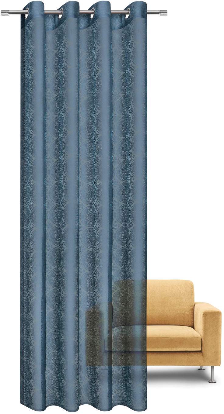 Thumbnail - Gerster Gardine "Debby" Ösen 1 Stk. tlg. Ausbrenner Ösenschal "Debby" mit Ornamenten