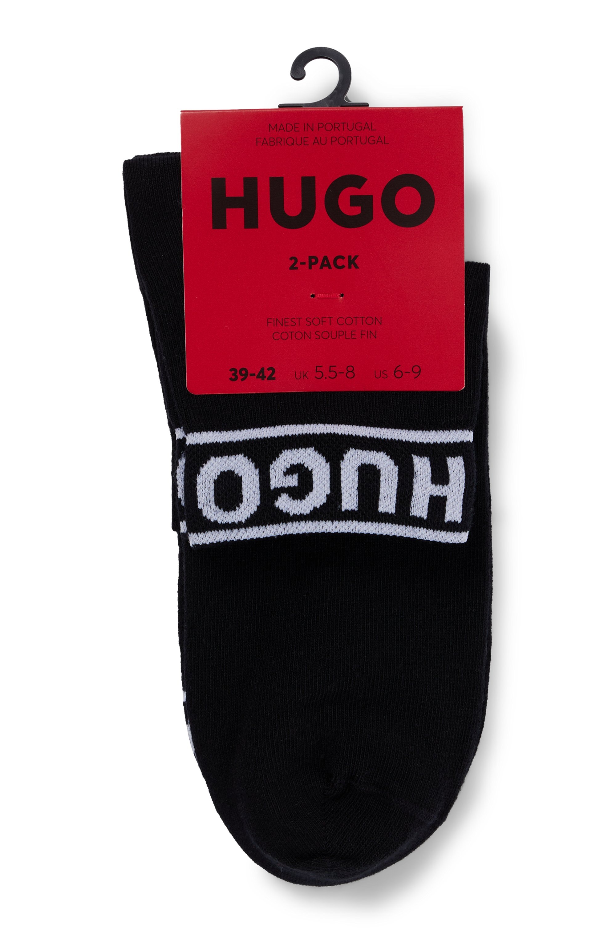 HUGO Underwear Freizeitsocken »2P SH LOGO CC W«, (Set, 2 Paar, 2er), mit Logobund