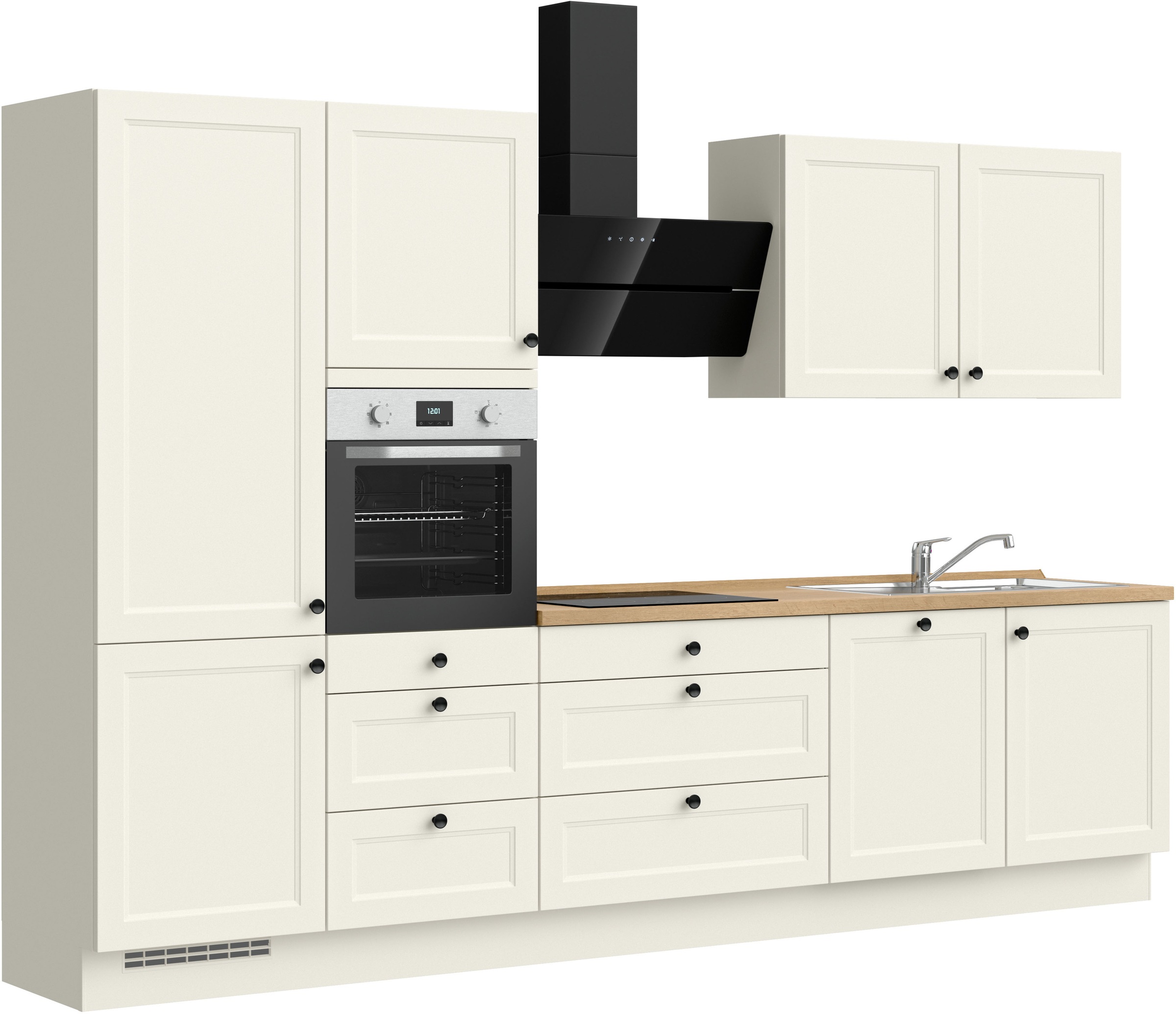 nobilia® Küchenzeile »"Cascada II"«, vormontiert, Ausrichtung wählbar, Breite 330 cm, wahlw. mit E-Geräten
