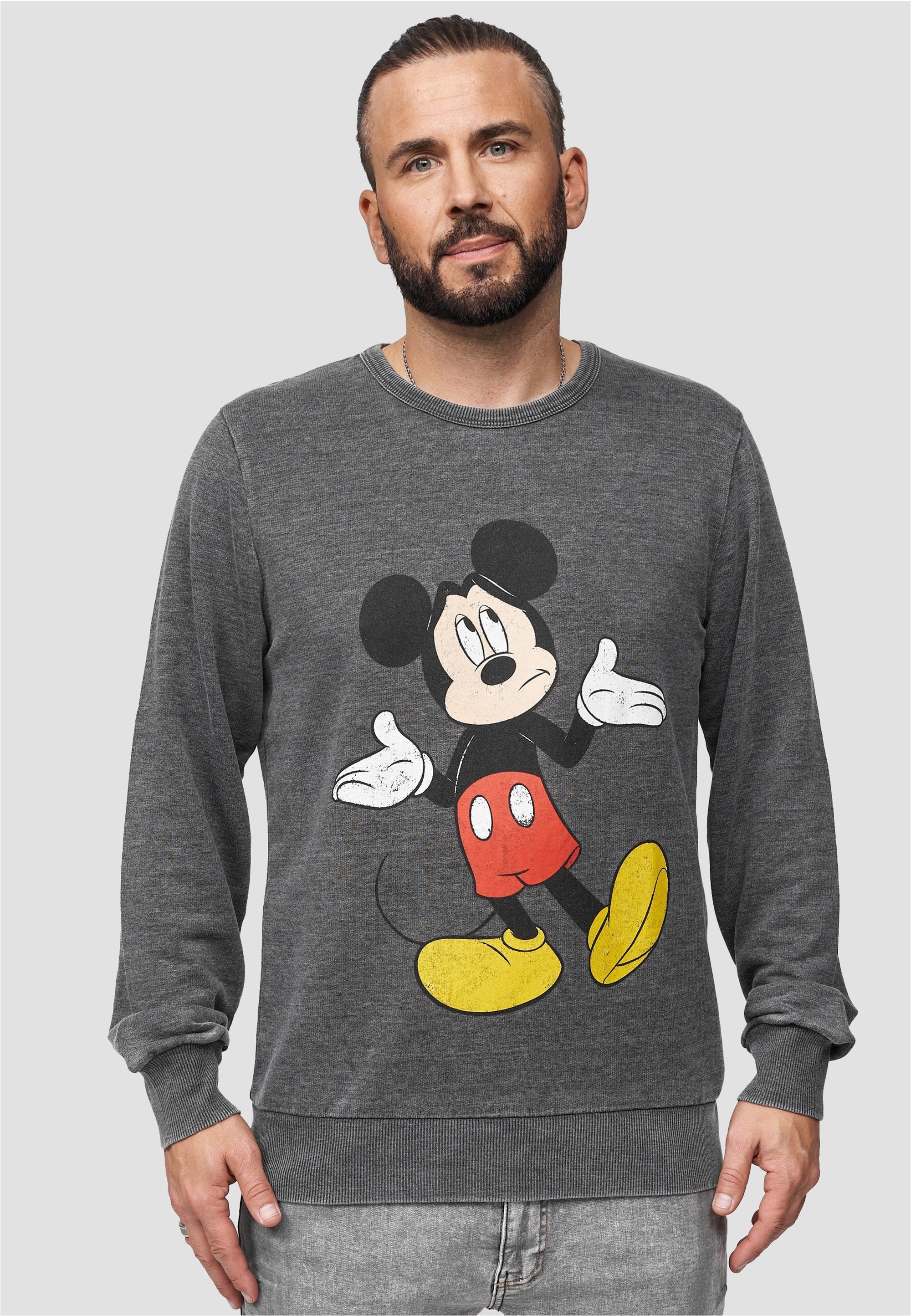 Recovered Sweatshirt "Disney Mickey", 1 Stk. mit beliebtem Mickey Mouse-Pri günstig online kaufen