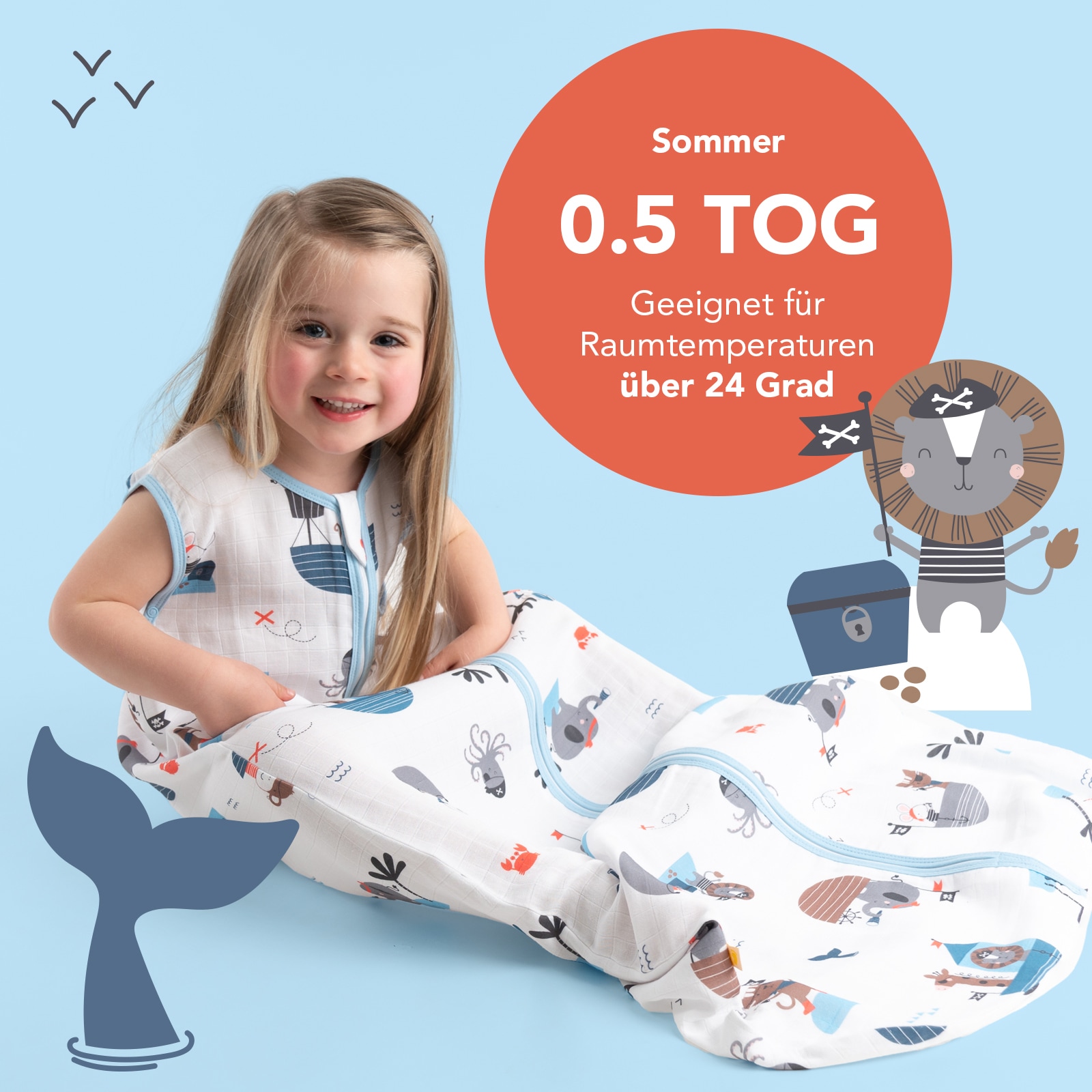 Schlummersack Babyschlafsack »Schlafsack ohne Füßen 0.5 Tog«