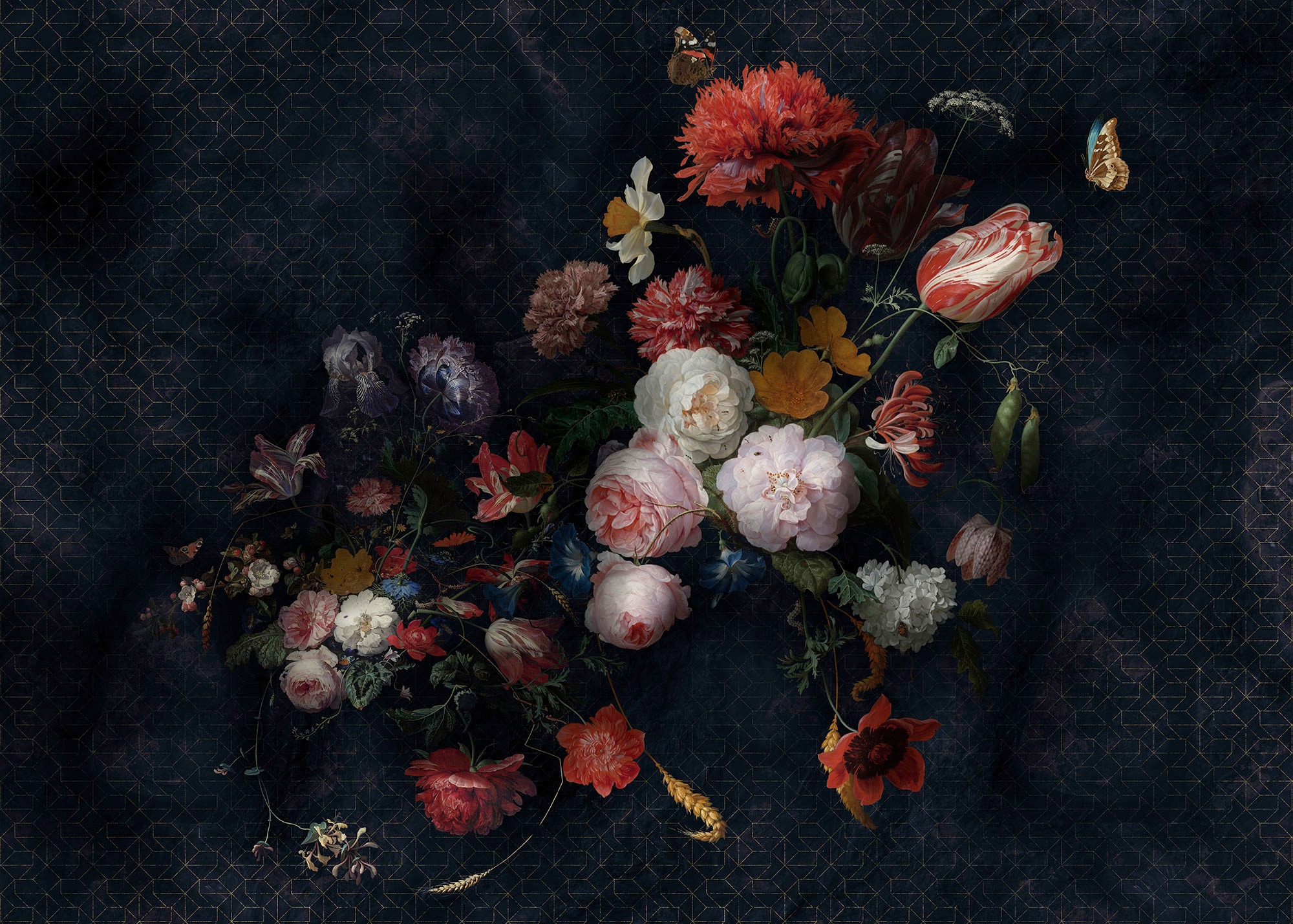Komar Vliestapete "Amsterdam Flowers", 350x250 cm (Breite x Höhe)