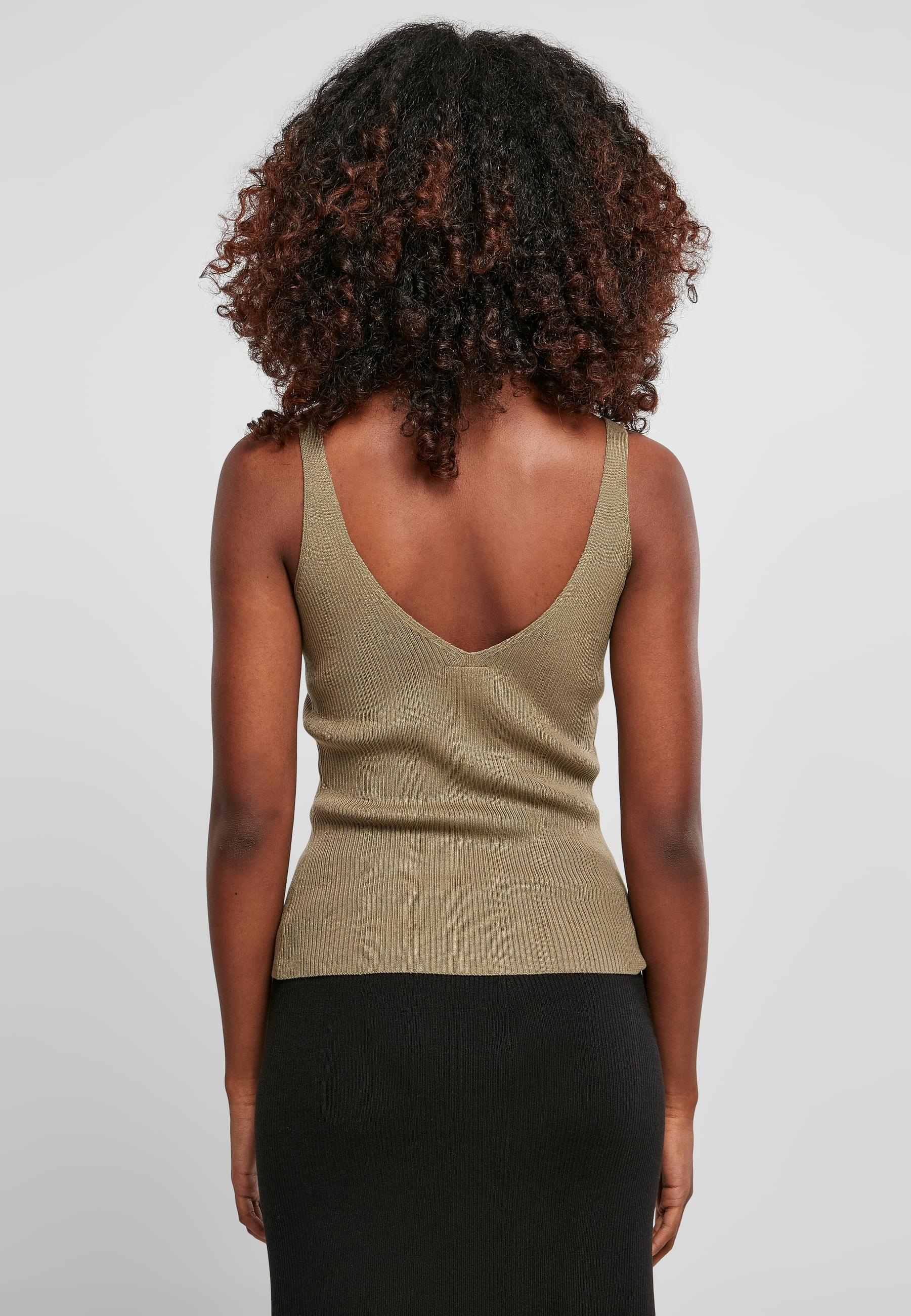 URBAN CLASSICS Muskelshirt »Urban Classics Damen Ladies Rib Knit Top«, (1 tlg.)
