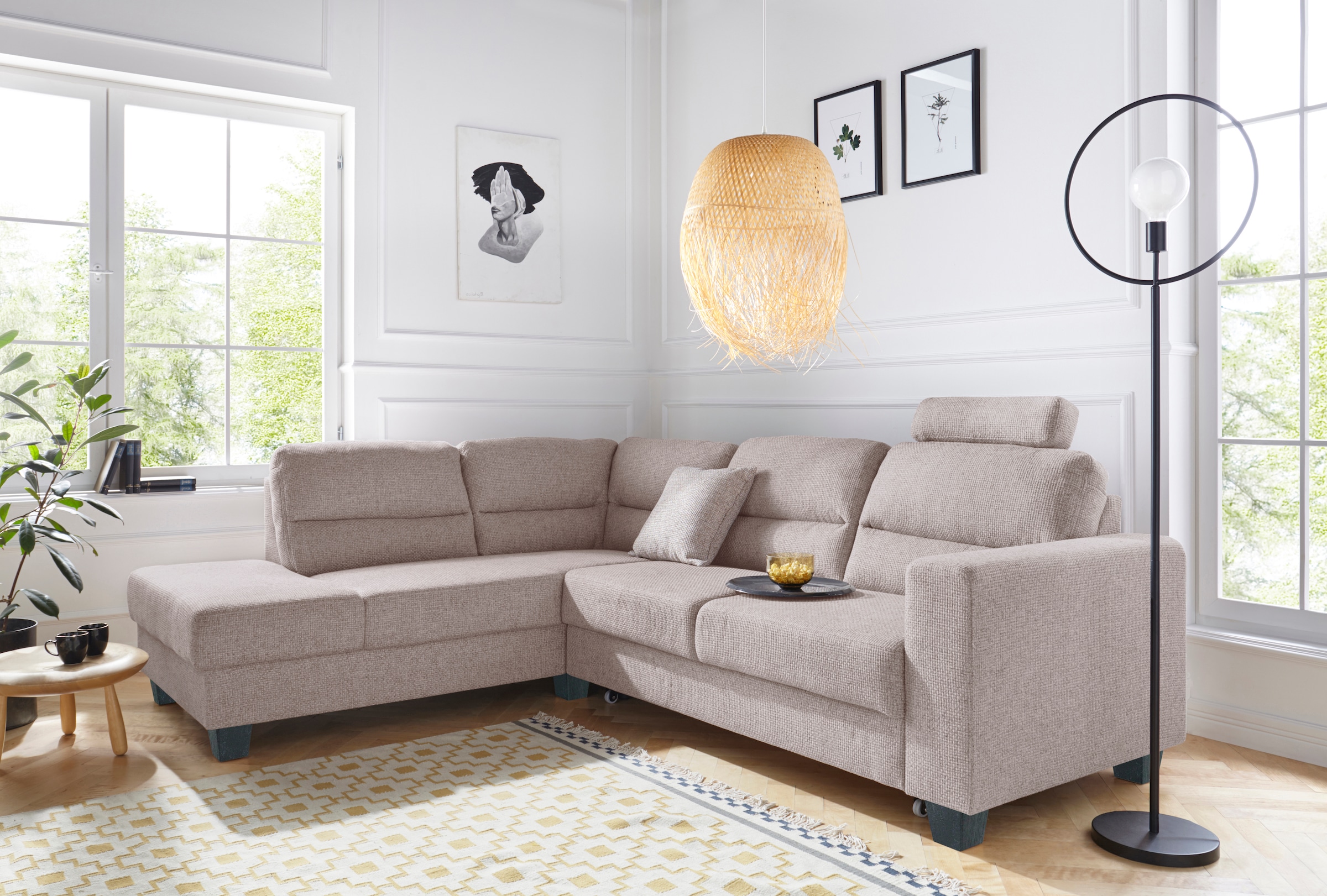 TRENDMANUFAKTUR Ecksofa "Chamber, zeitlos & elegant, bequem, L-Form", inklu günstig online kaufen