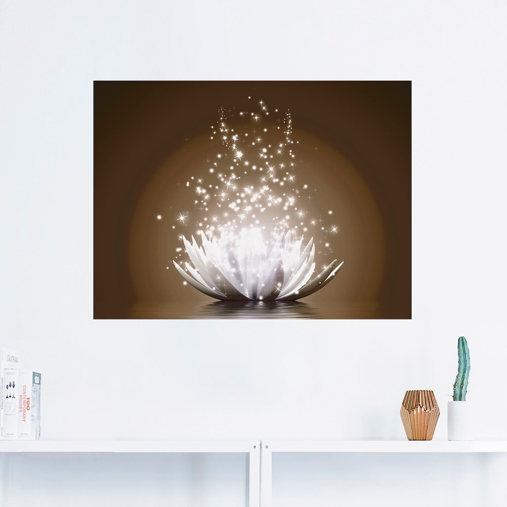 Artland Wandbild »Magie der Lotus-Blume«, Blumen, (1 St.)