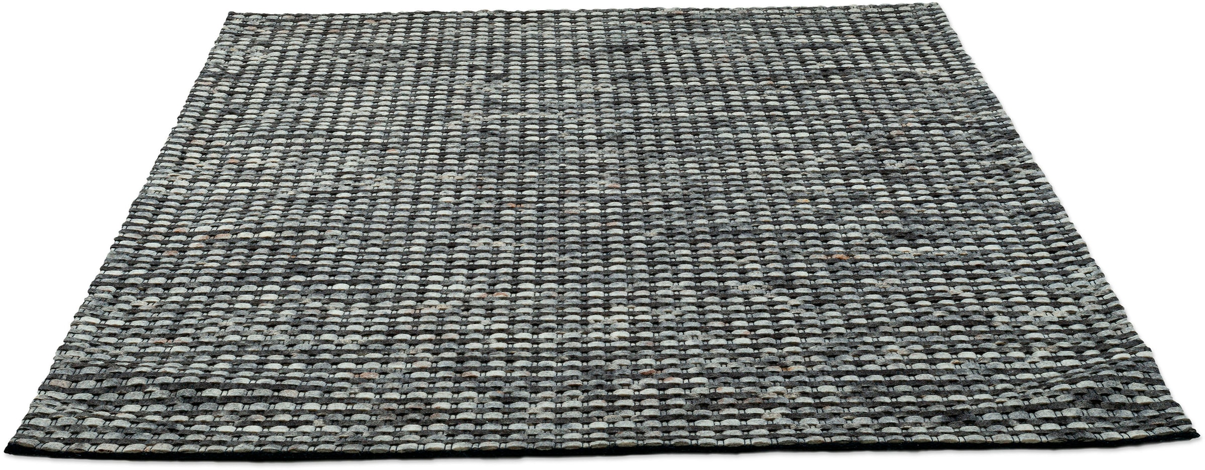 Wollteppich THEKO "Tauern" Gr. 4, grau (dunkelgrau), B:170cm H:10mm L:240cm, Wolle, Teppiche, Handweb Teppich, reine Wolle, handgewebt