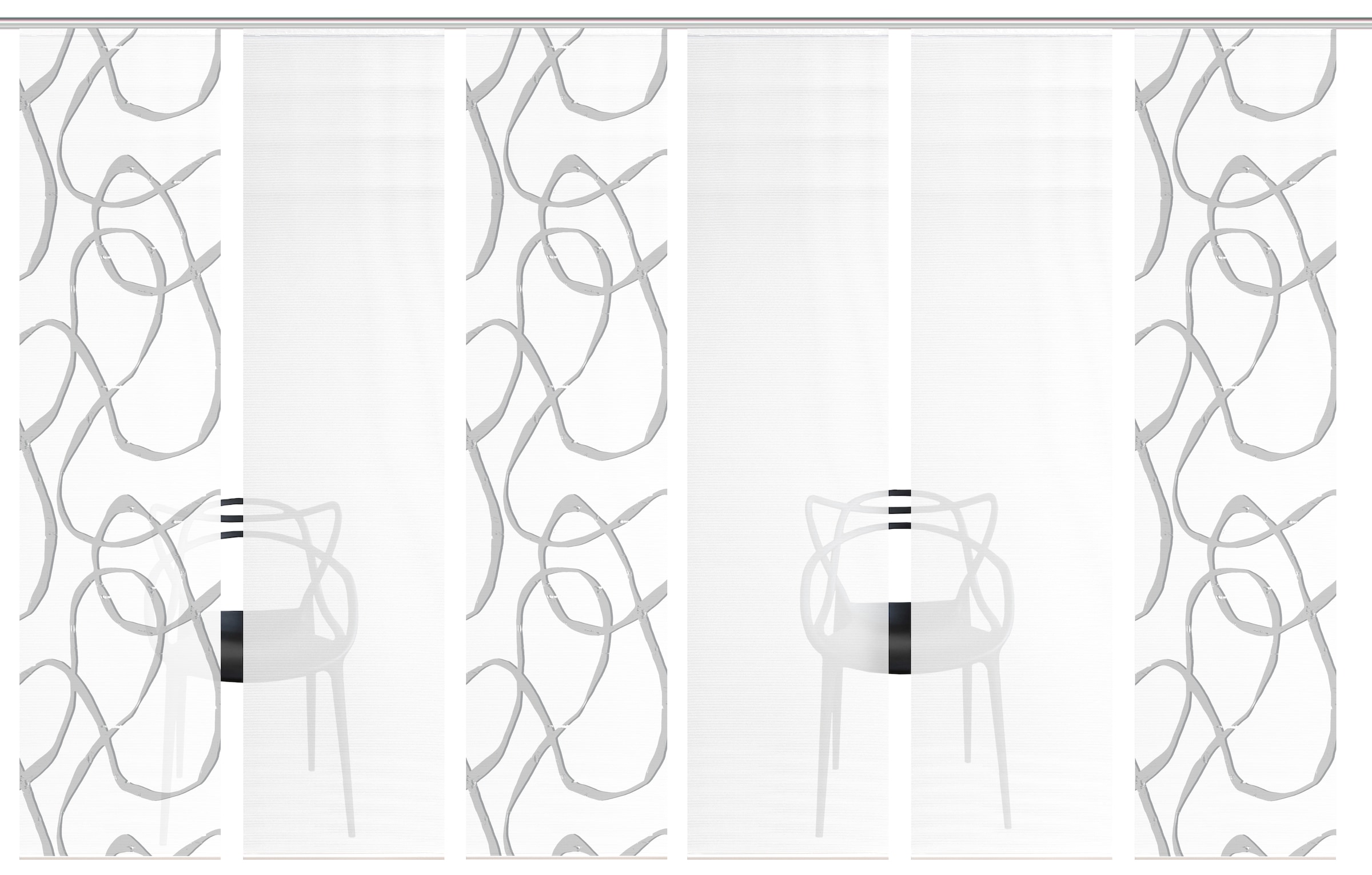 Vision S Schiebegardine »OPHELIA« Paneelwagen 6 Stk. tlg. Schiebevorhang,Bambusoptik,Digitaldruck,SET