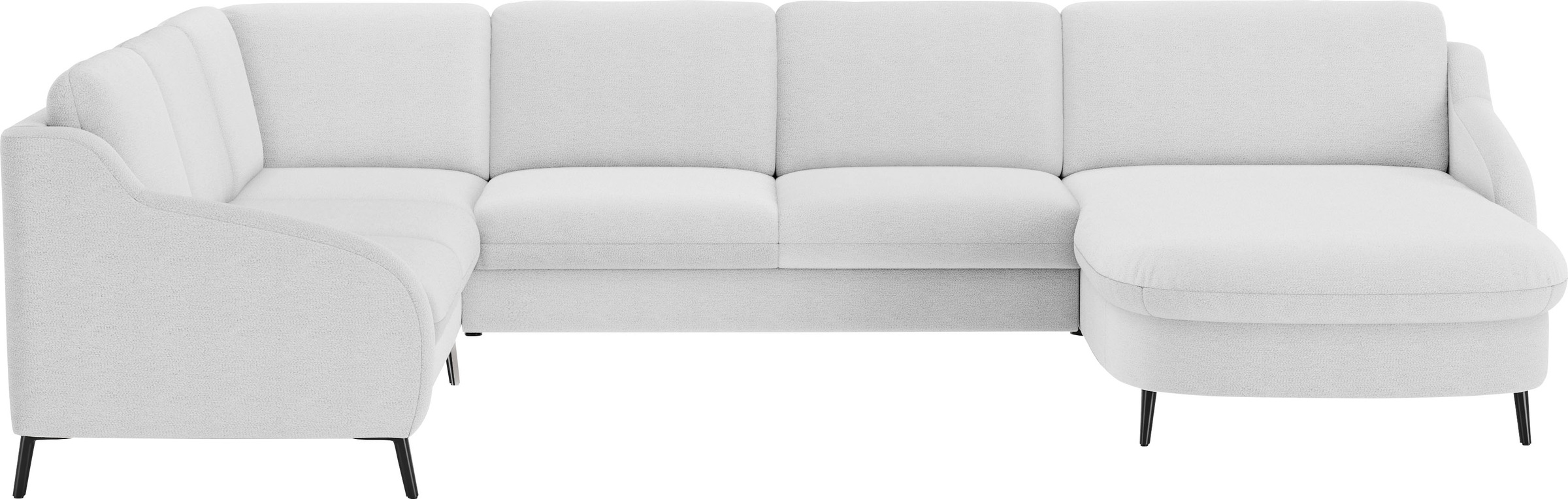 Wohnlandschaft SIT & MORE "Soul U-Form", silber, B:356cm H:90cm T:227cm, 100% Polyester, Sofas, Wohnlandschaft, wahlweise mit Bettfunktion und Bettkasten oder Schubkasten