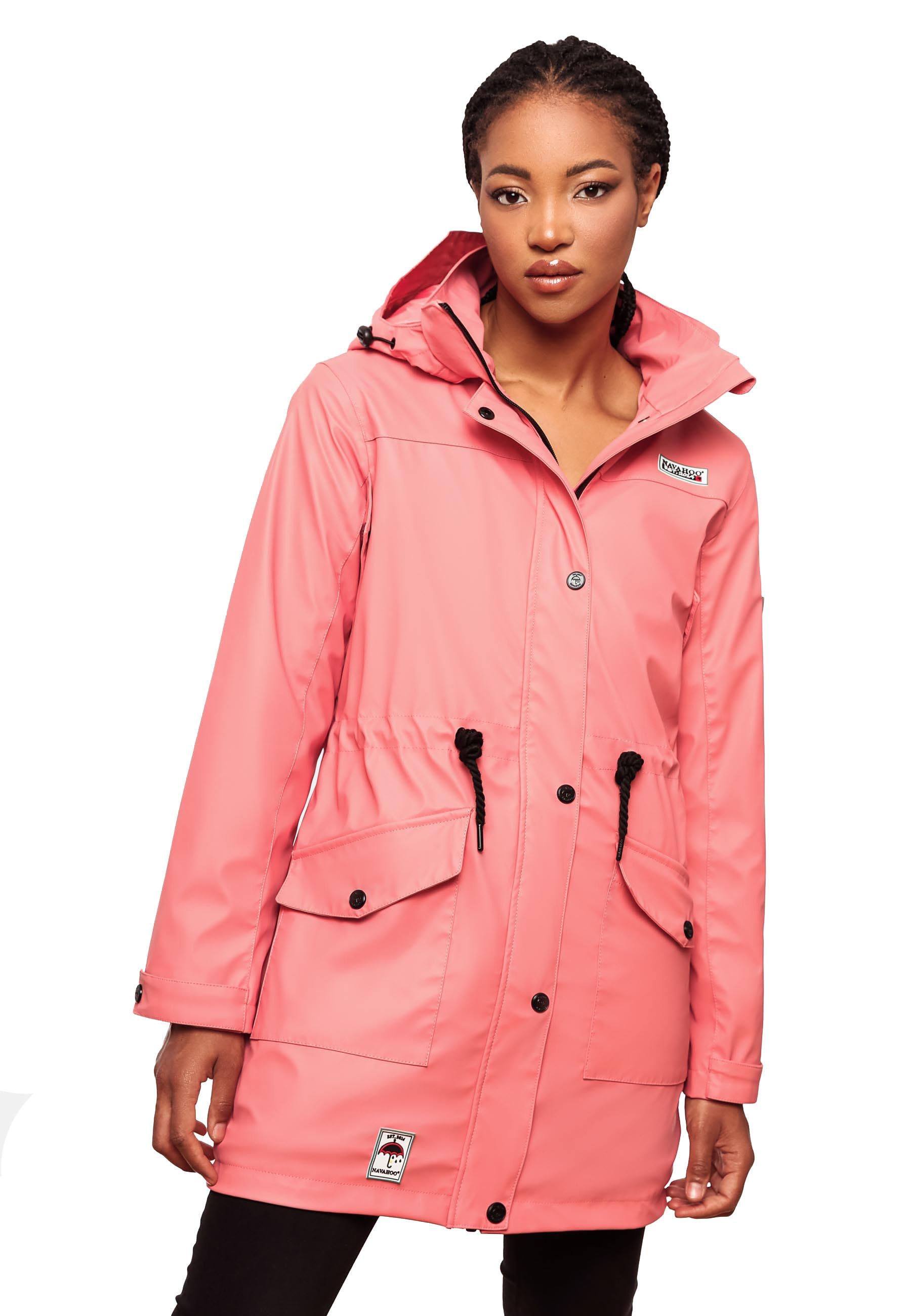 Navahoo Outdoorjacke "Deike", mit Kapuze, modischer Damen Outdoor Regenmant günstig online kaufen