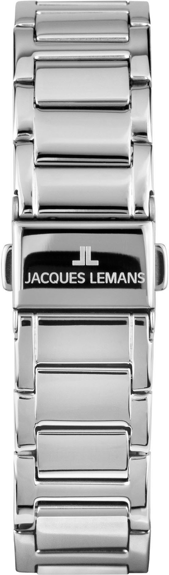 Jacques Lemans Quarzuhr »Venice«, Armbanduhr, Damenuhr, Edelstahlarmband, Perlmutt-Zifferblatt, Datum