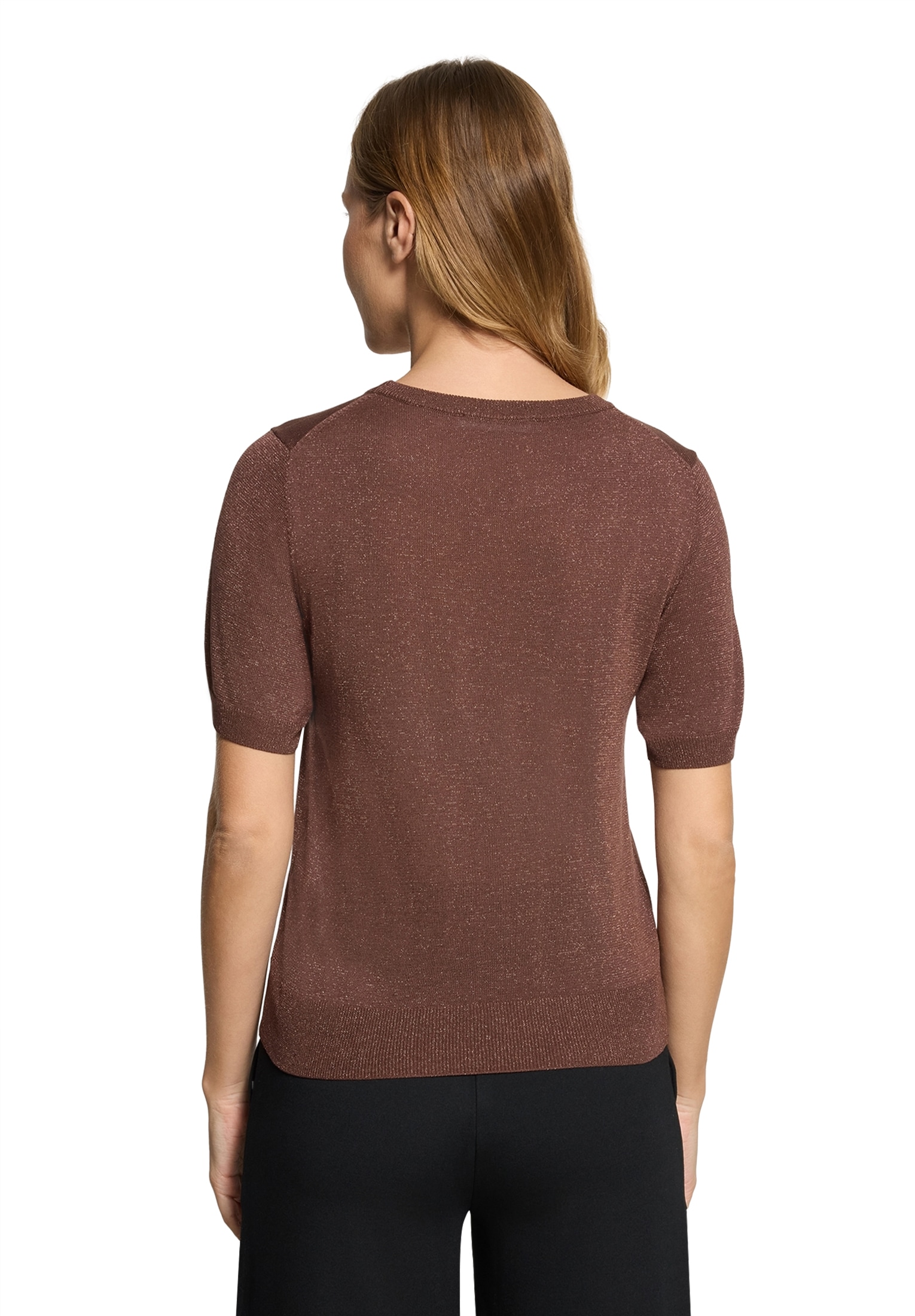 Betty&Co Kurzarmshirt »Damen mit Lurexfaden« 1