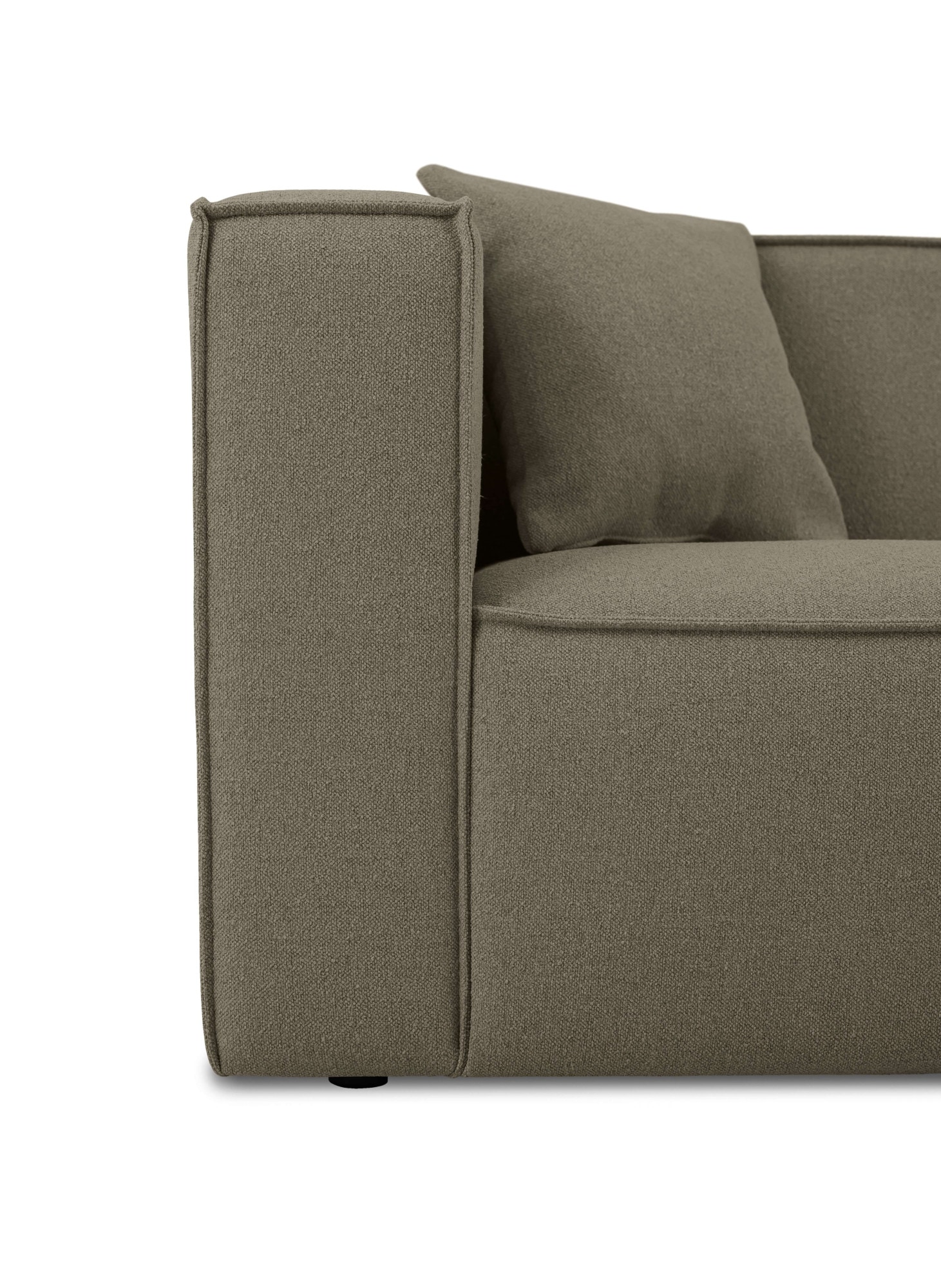OTTO home 3-Sitzer »Tammie«, Breite 222 cm, Webstoff fein, bodentief, mit Wellenunterfederung