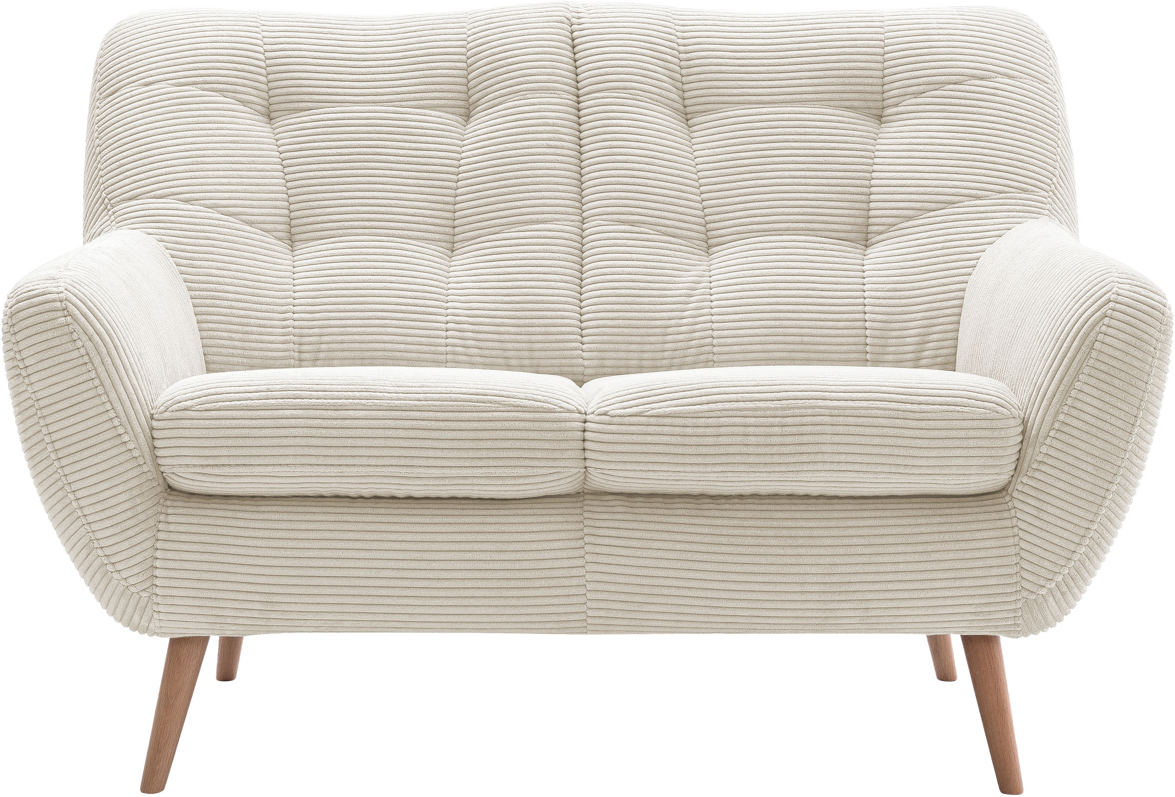 exxpo - sofa fashion 2-Sitzer "Scandi, bequem, aufwendige Rückenpolsterung günstig online kaufen