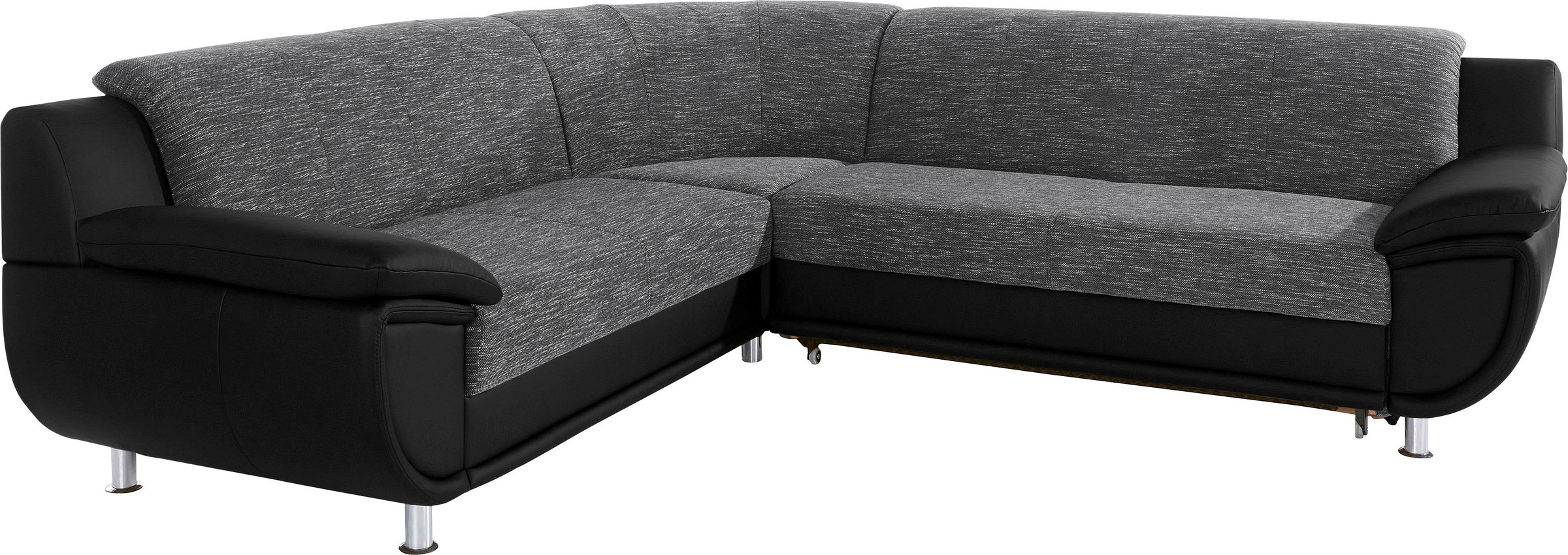 TRENDMANUFAKTUR Ecksofa »Rondo 3, zeitlos und modern, im Materialmix, L-Form«, wahlweise Federkern für hohen Sitzkomfort, wahlweise Bettfunktion