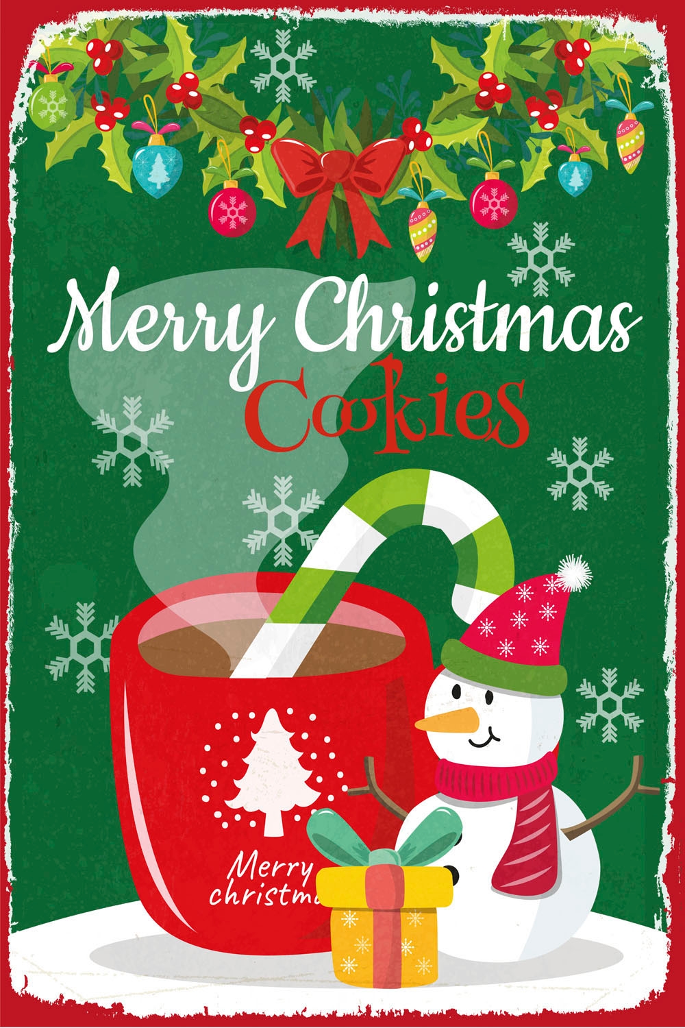 queence Metallbild »Merry Christmas Cookies«, (1 St.), Stahlschilder