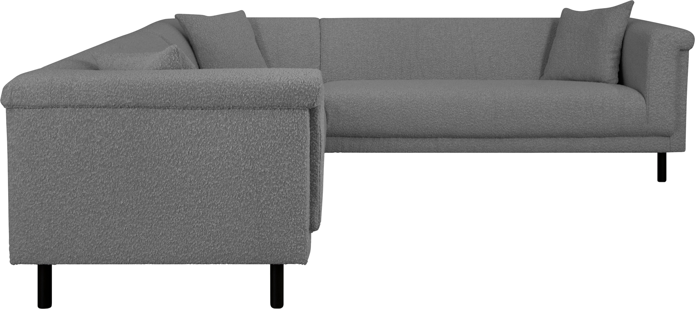 INOSIGN Ecksofa »AGNIA L-Form  B/T/H: 244/244/71 cm«, incl. Zierkissen, gleichschenklig, auch in Cord