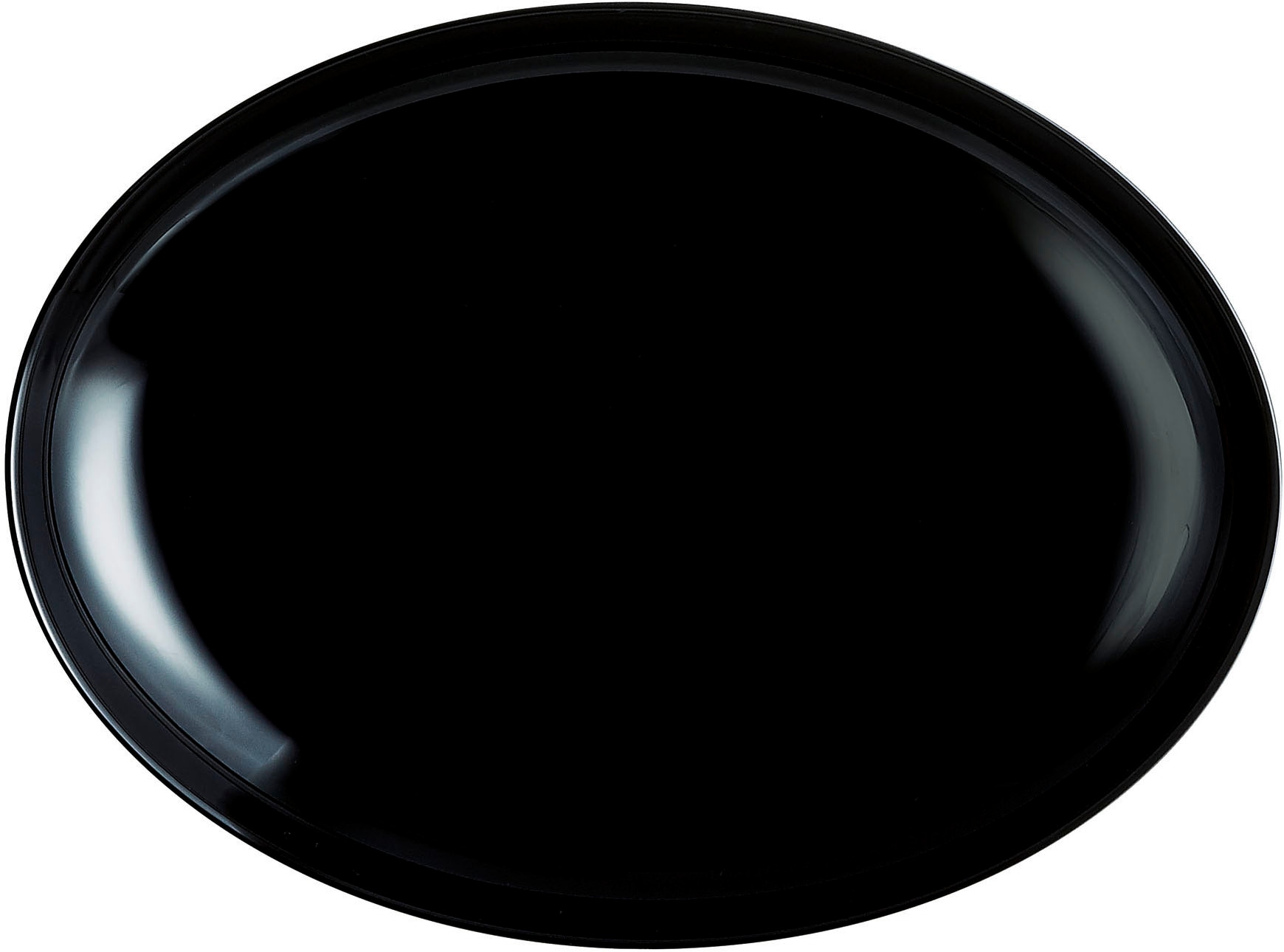 Luminarc Barbecueteller »Essteller« Teller Set für 6 Personen, schwarz, Glas, ovale Form, Ø 33 cm