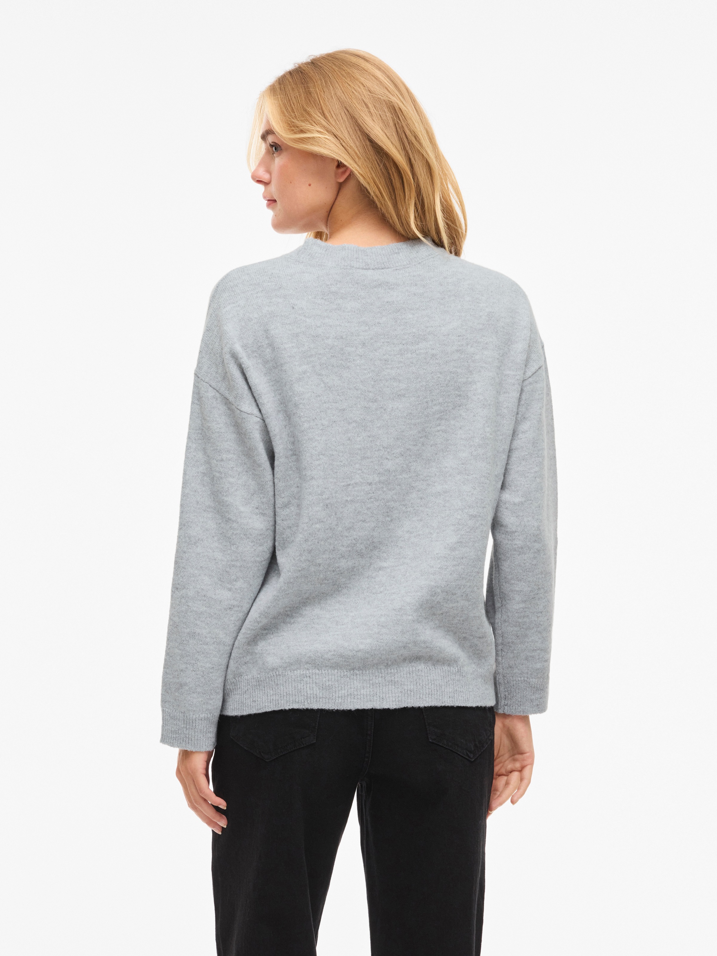 Vila Strickpullover "VILIGA L/S O-NECK KNIT TOP - NOOS" günstig online kaufen