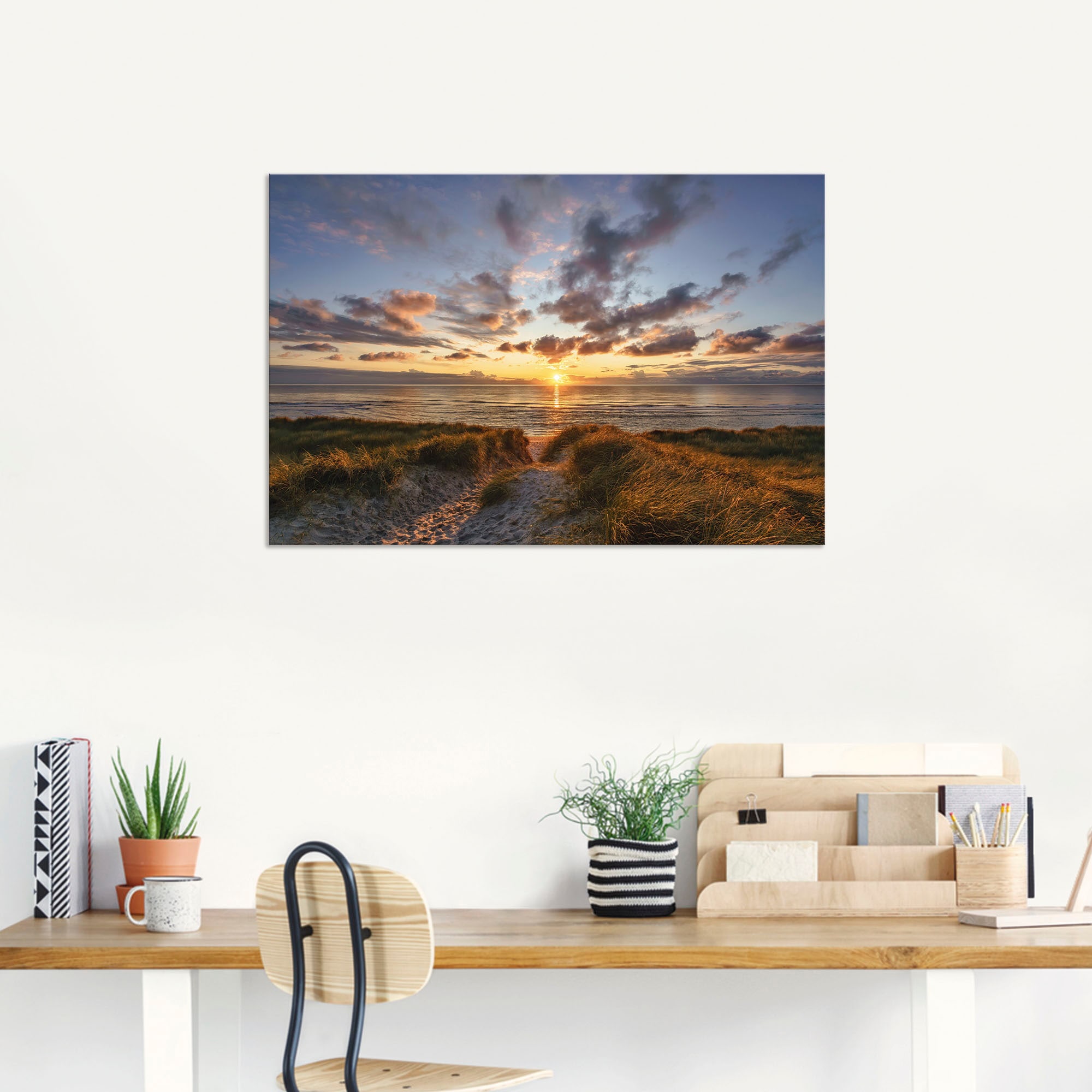 Artland Wandbild »Sonnenuntergang auf Sylt«, Bilder vom Sonnenuntergang & -aufgang, (1 St.), als Leinwandbild, Poster in verschied. Größen