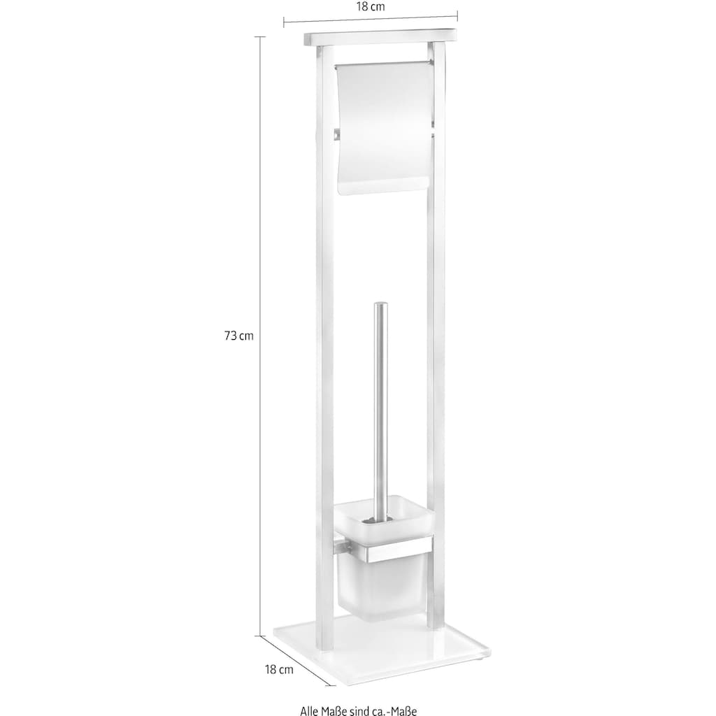 WENKO WC-Garnitur »Debar«, aus Edelstahl-Glas