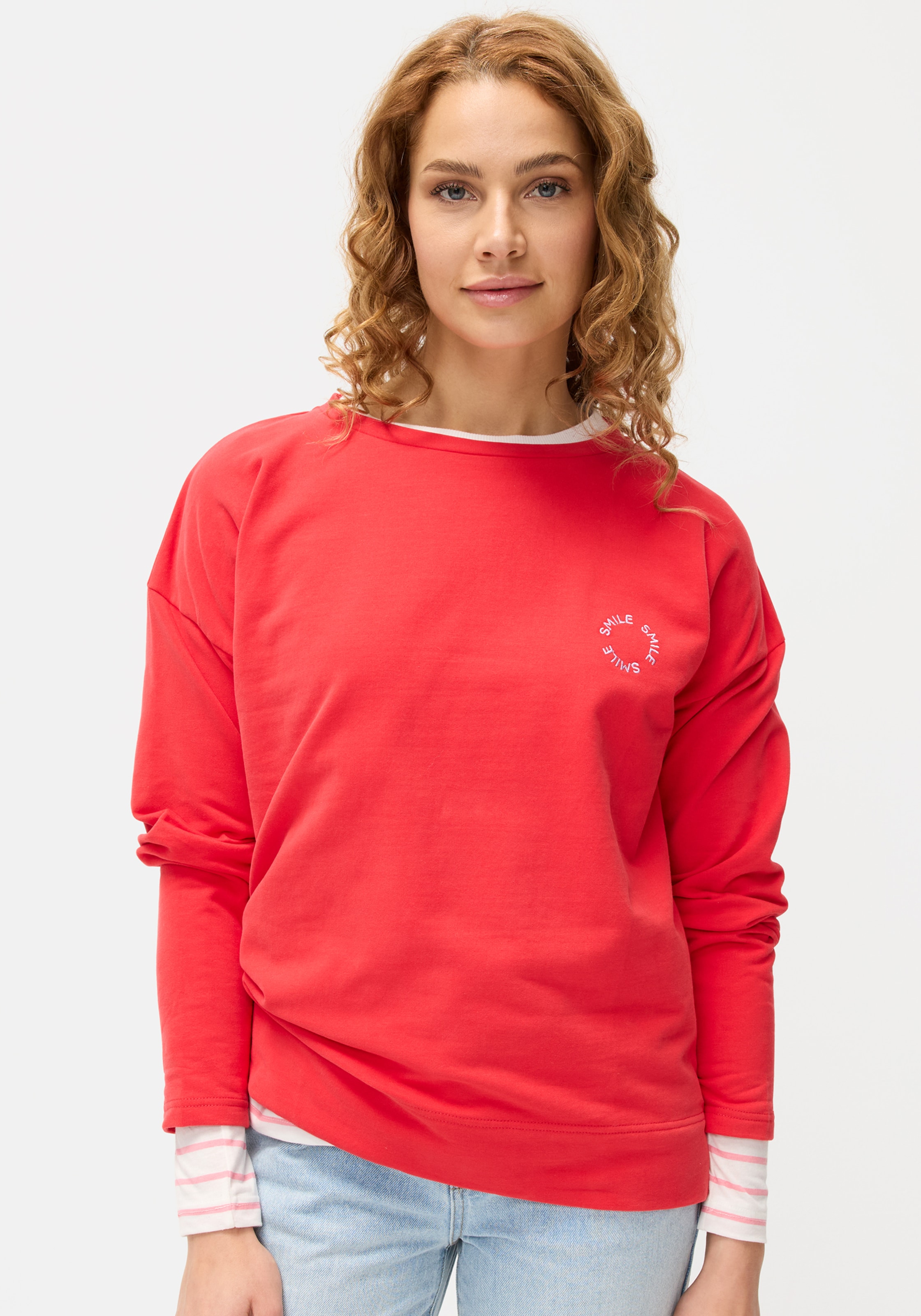 LASCANA Sweatshirt, mit kleinen Stickereien günstig online kaufen