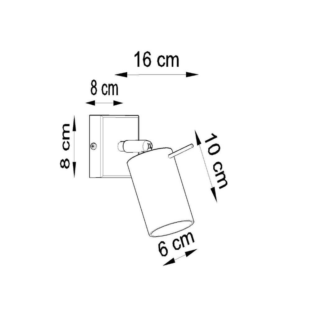 SOLLUX lighting Wandleuchte »RING«, 1 flammig-flammig