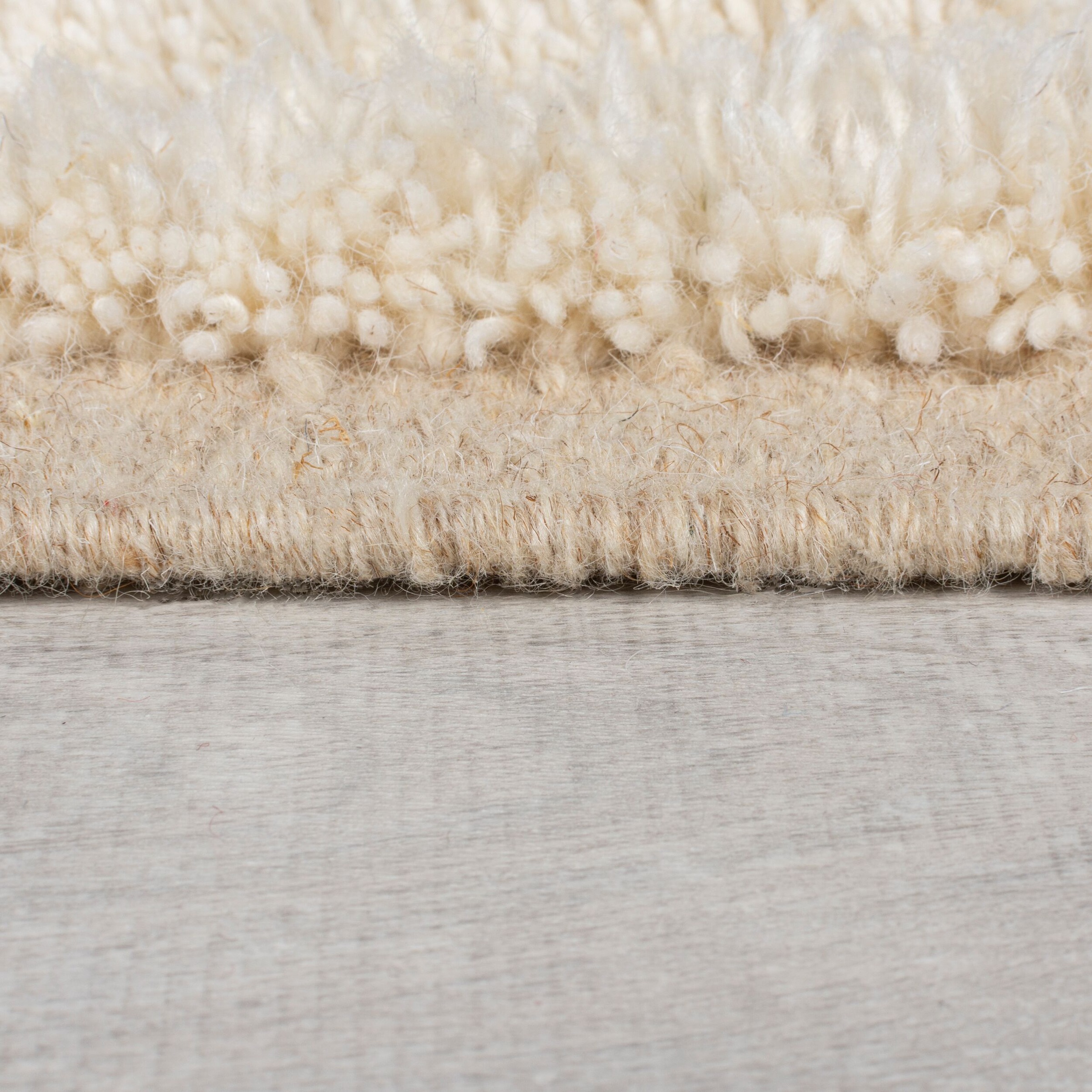 Wollteppich FLAIR RUGS "Greek Key", beige (natur), B:120cm H:5mm L:170cm, Wolle, Teppiche, Shaggy Wolle 3