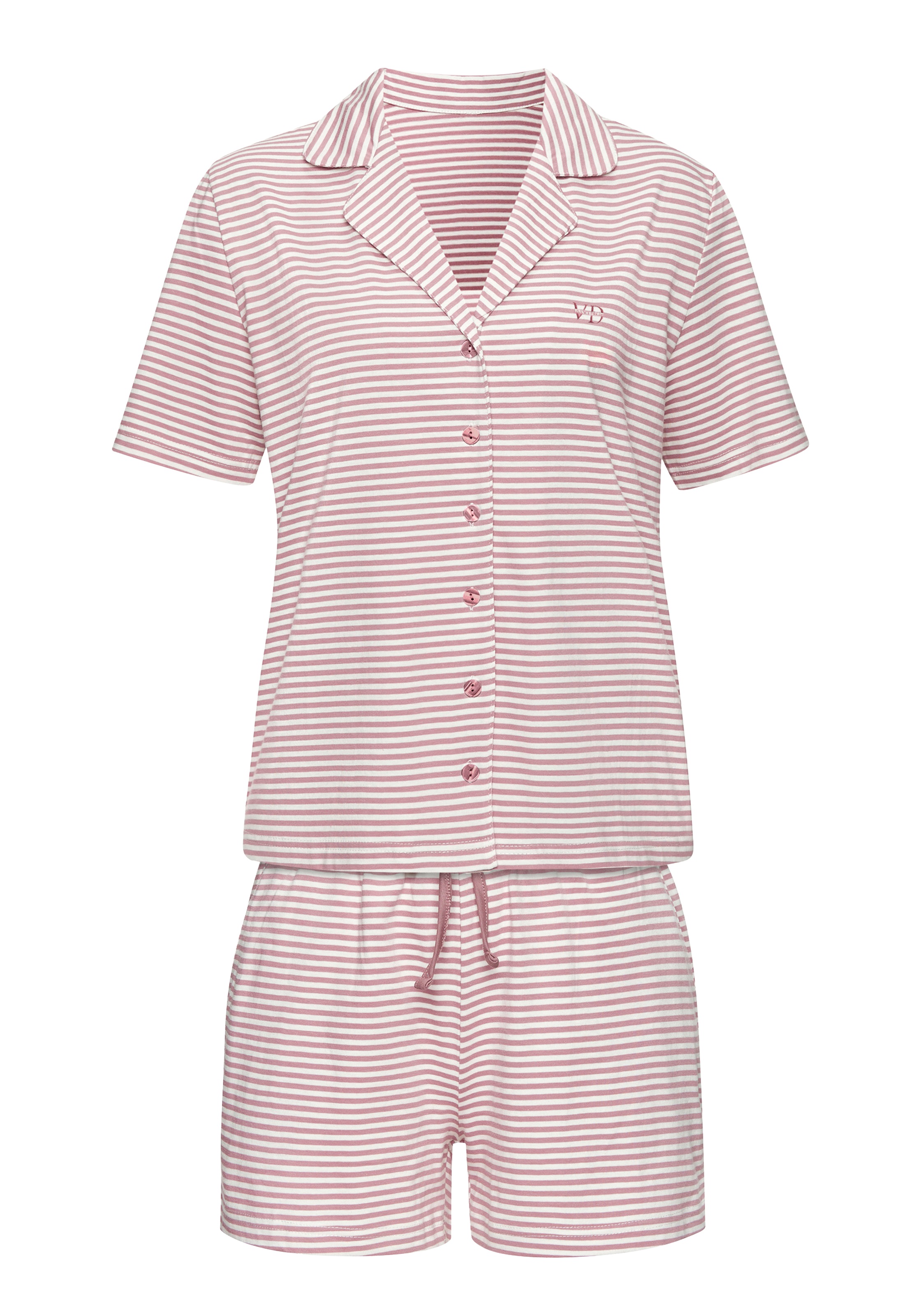 Vivance Dreams Shorty Set, 2 tlg. mit feinen garngefärbten Streifen günstig online kaufen