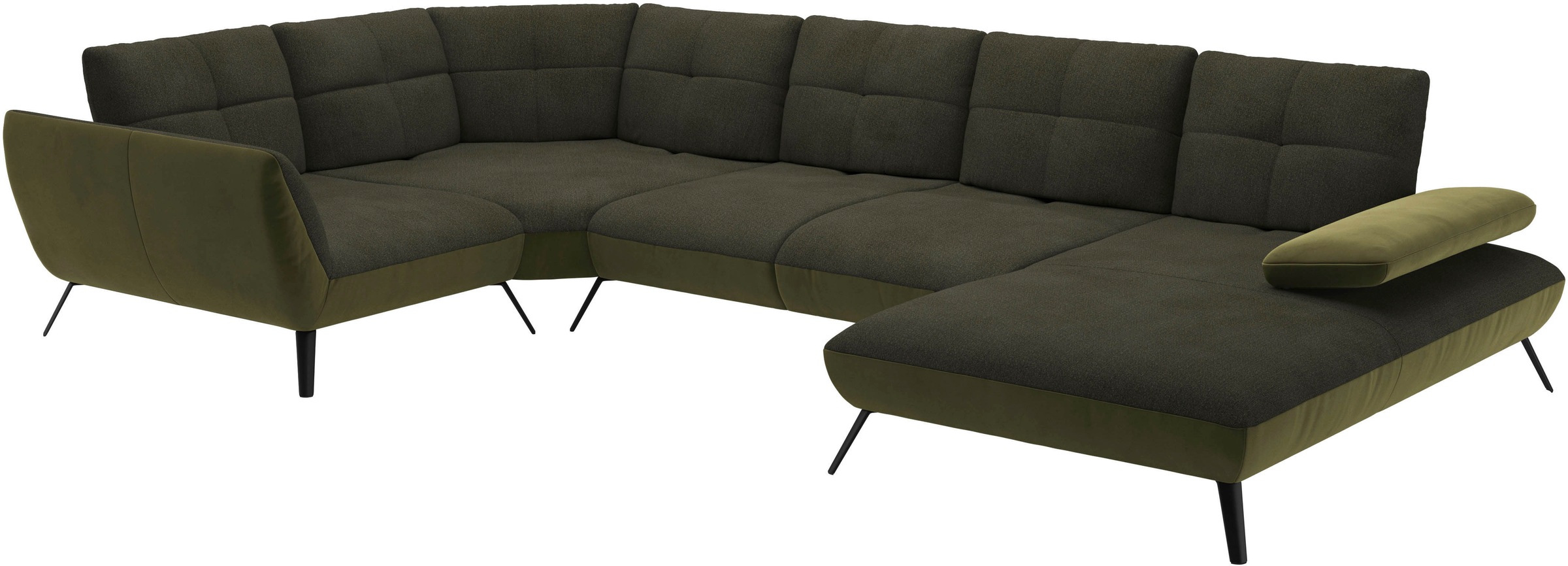 Places of Style Wohnlandschaft »Mikado U-Form«, inkl. Sitztiefenverstellung und Armteilverstellung