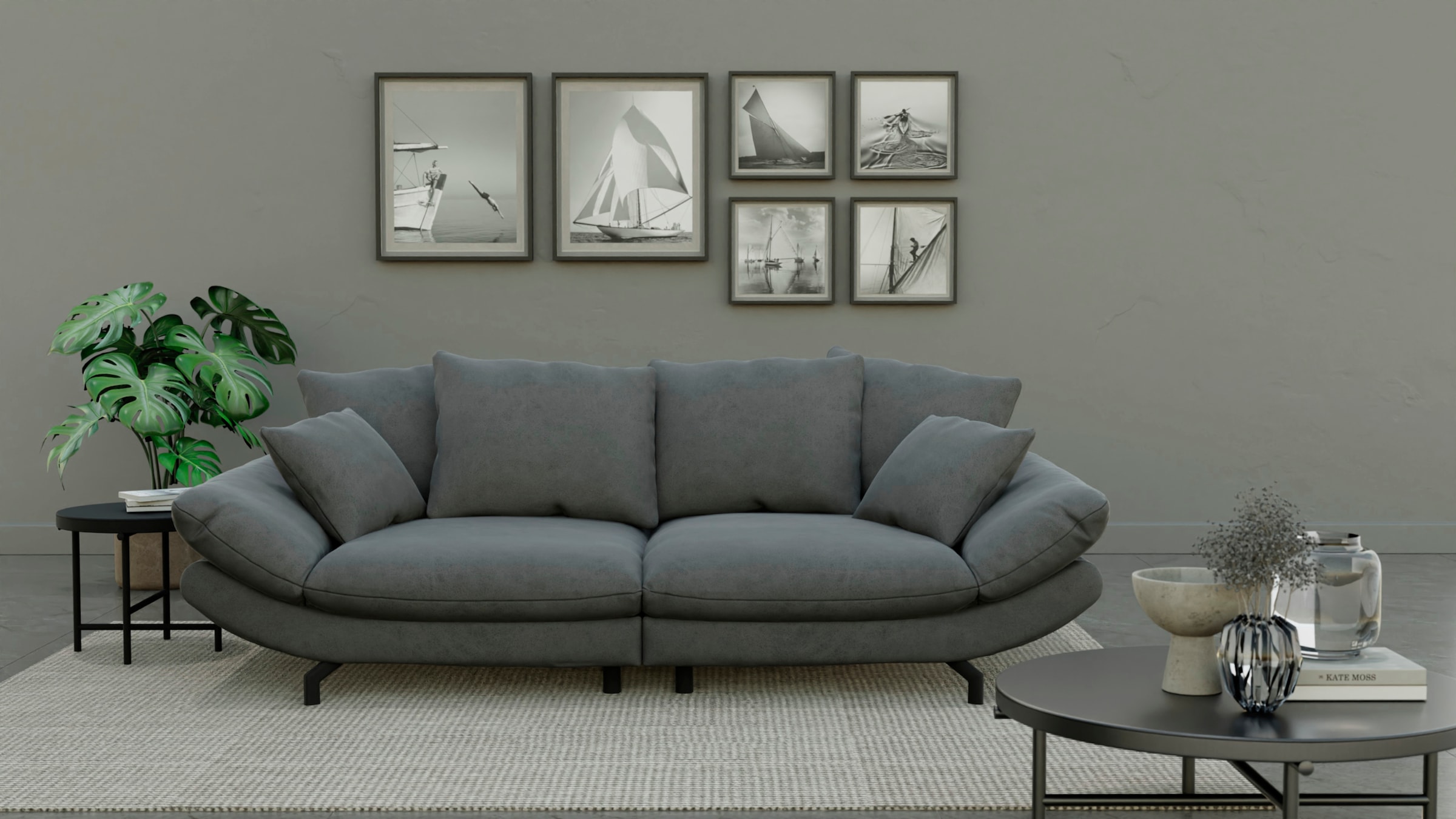 TRENDMANUFAKTUR Big-Sofa "Gizmo, modernes Megasofa zum Wohlfühlen", mit weichem Sitzkomfort und zeitlosem Design