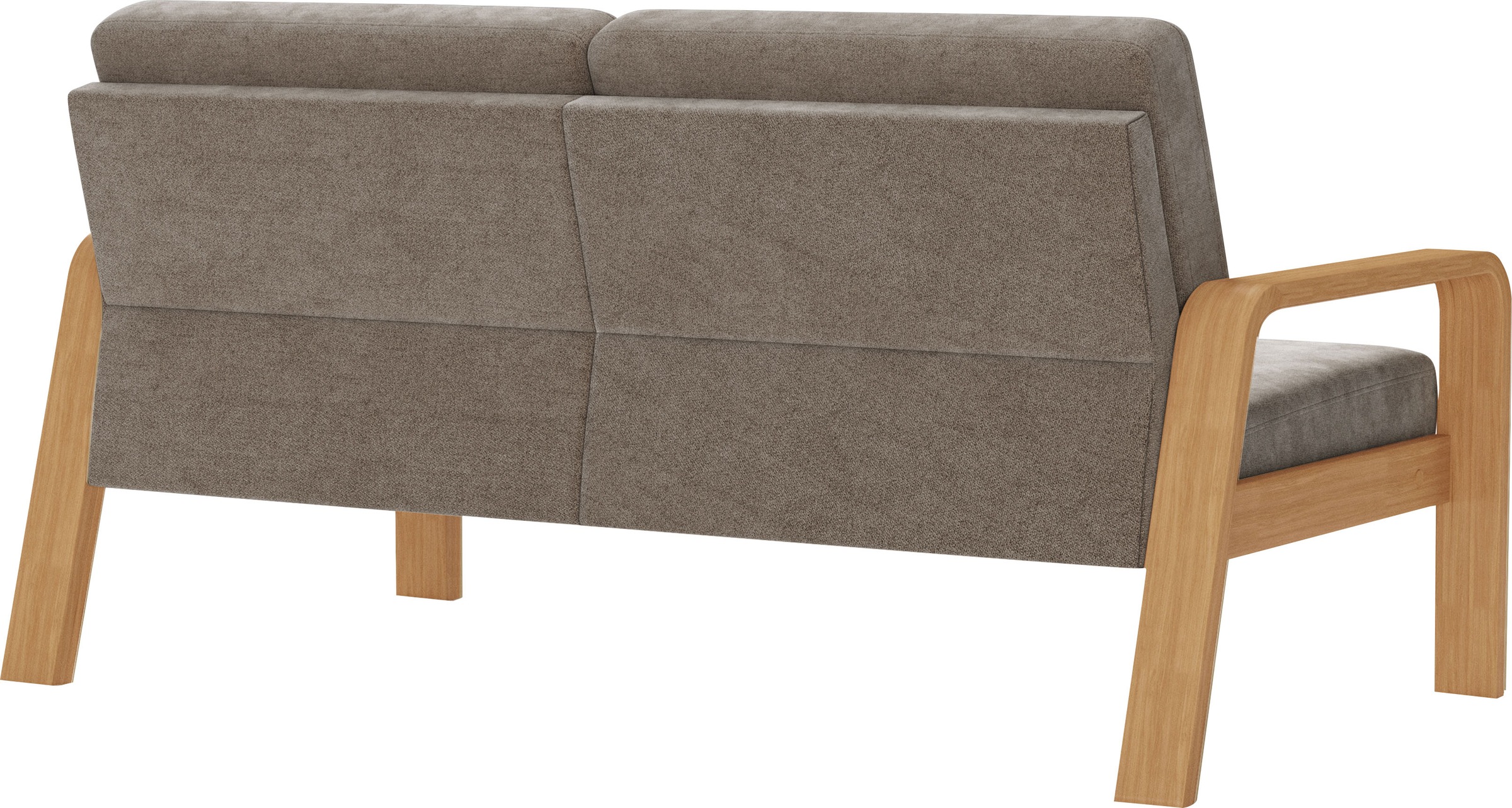 sit&more 2,5-Sitzer »Kolding«, Armlehnen aus eichefarbigem Buchenholz, verschiedene Bezüge und Farben