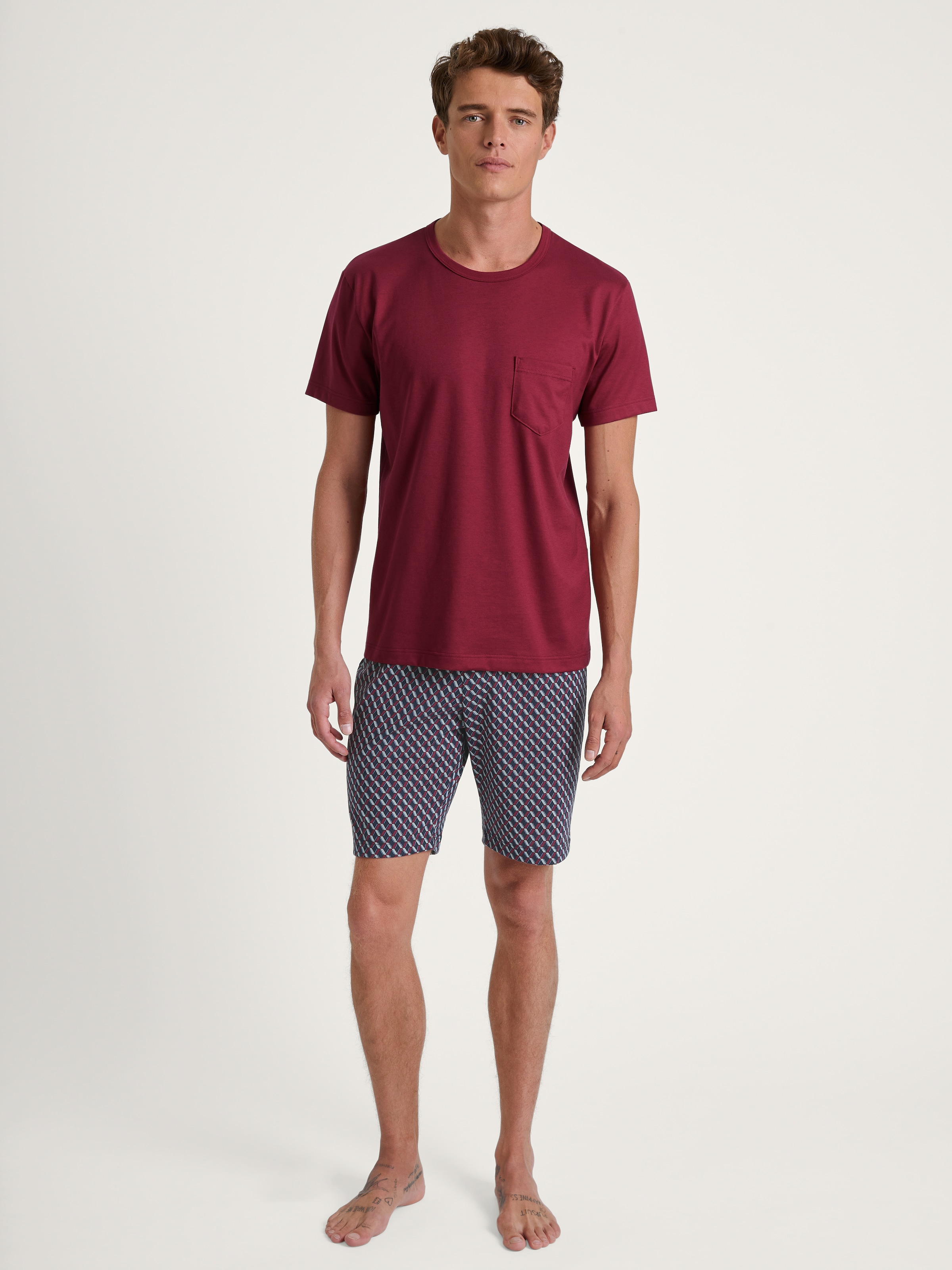 CALIDA Pyjama "Relax Imprint" 2 Stk. tlg., mit elastischem Hosenbund günstig online kaufen