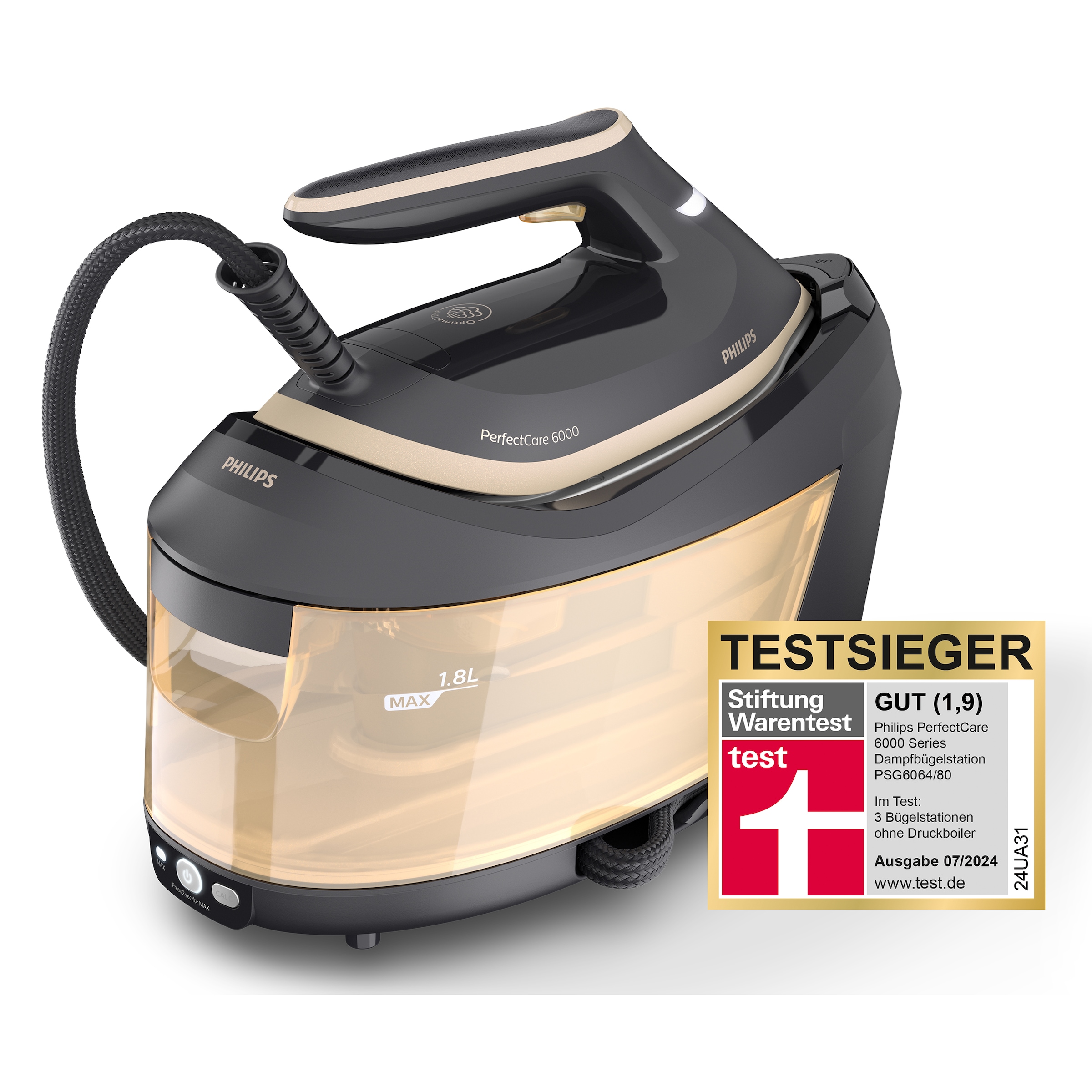 Philips Dampfbügelstation »PerfectCare 6000 Series PSG6064/80«, 2.400 Watt, OptimalTemp, 600 gr Dampfstoß