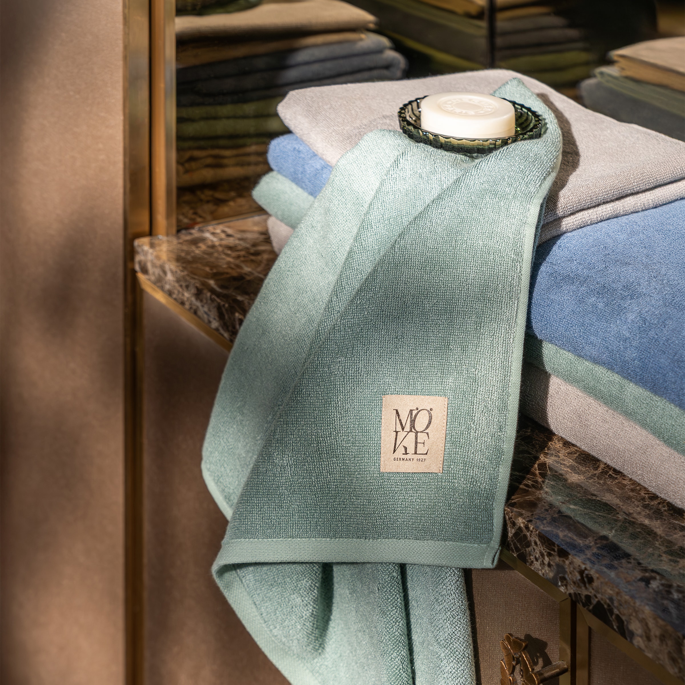 Möve Handtuch »Soft Silence Uni mit Prägeetikett«