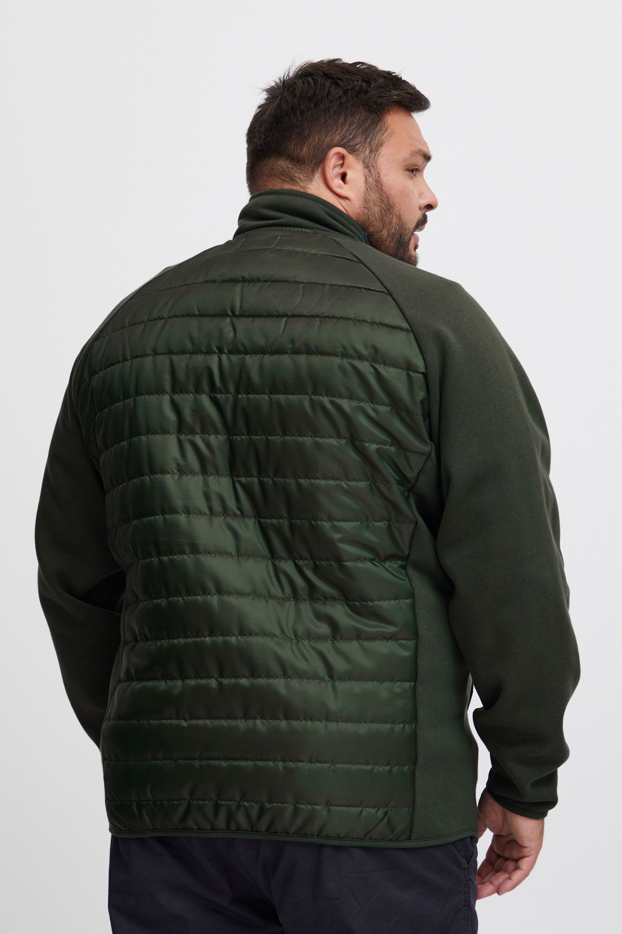 Kurzjacke BLEND "BHSweatshirt", Herren, Gr. 3XL, deep forest, Web, 60% Baumwolle, 40% Polyester, unifarben, regular fit normal, eng, Jacken Kurzjacke, Stilvolle Übergangsjacke 6