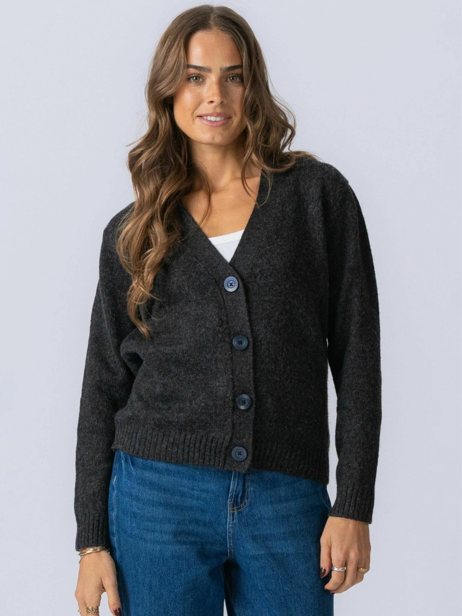 TeeShoppen Cardigan "TEESHOPPEN Cardigan Knitted Cardigan"