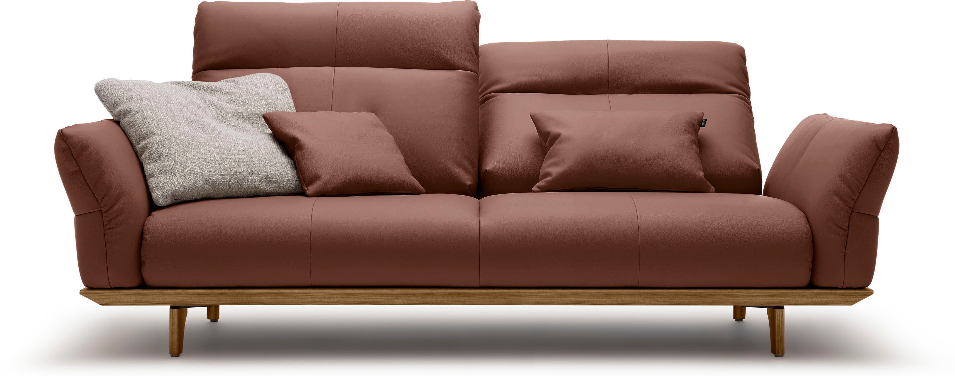 Creation BY ROLF BENZ 3-Sitzer "CR.460 Designsofa mit erstklassigem Sitzkomfort" Sockel in Nussbaum, Füße Nussbaum, Breite 208 cm