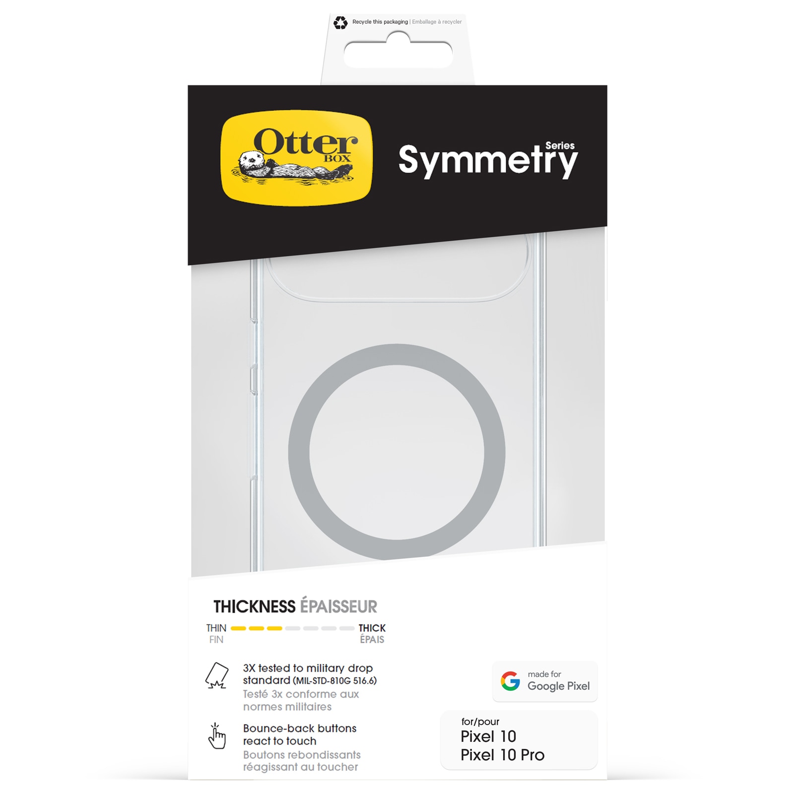 Otterbox Handyhülle »Symmetry Series Case für Google Pixel 10/10 Pro«, Google Pixel 10-Google Pixel 10 Pro, Backcover, Schutzhülle, Handyschutzhülle, Case, Schutzcase, stoßfest