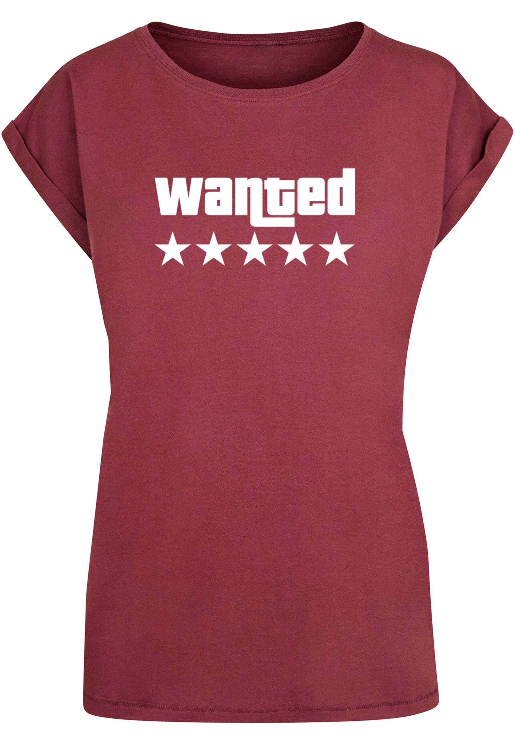 Merchcode T-Shirt "Merchcode Damen Laides Wanted Extended Shoulder Tee" günstig online kaufen