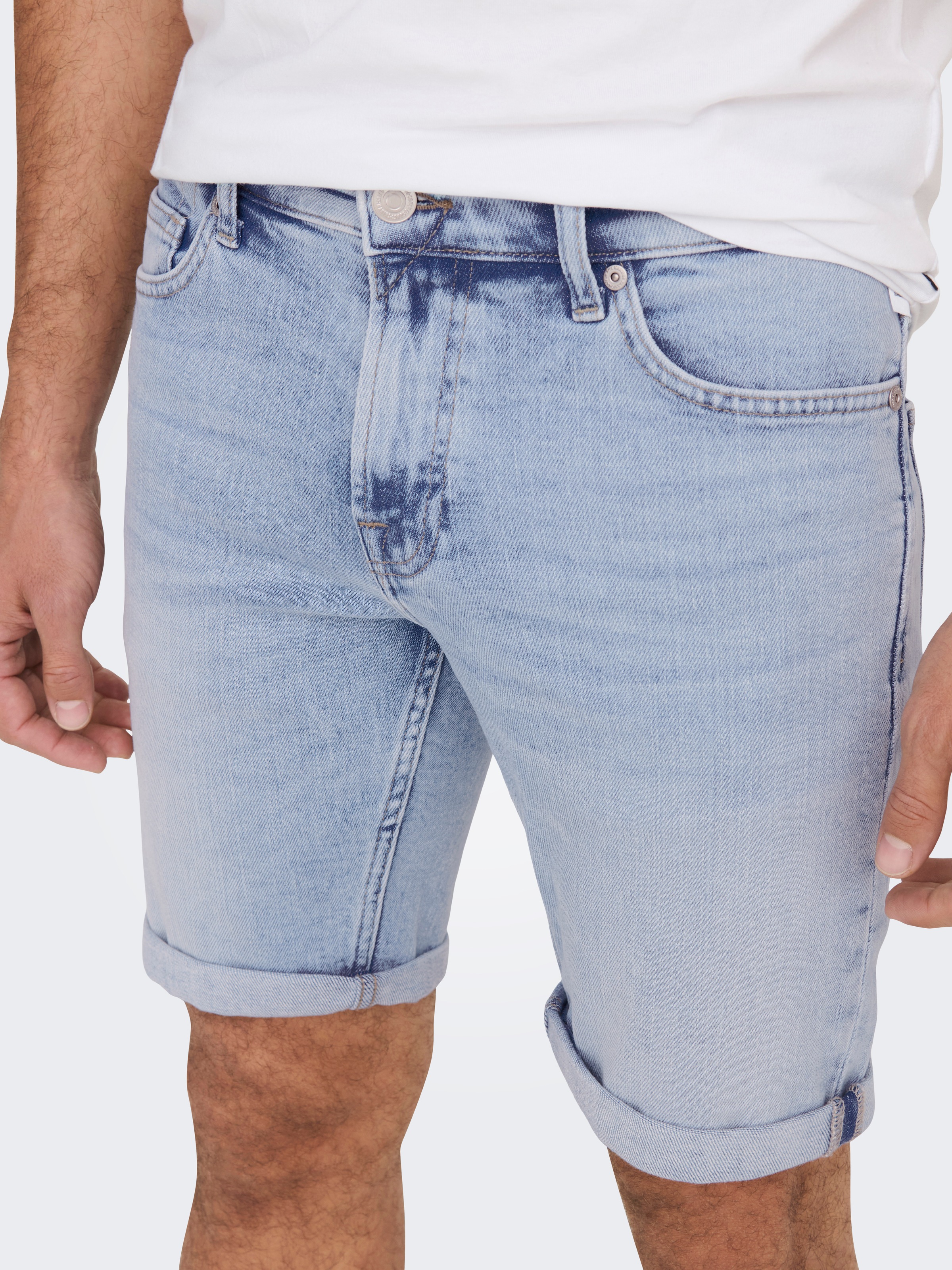 ONLY & SONS Jeansshorts "ONSPLY LIGHT BLUE 5189 SHORTS DNM NOOS" günstig online kaufen