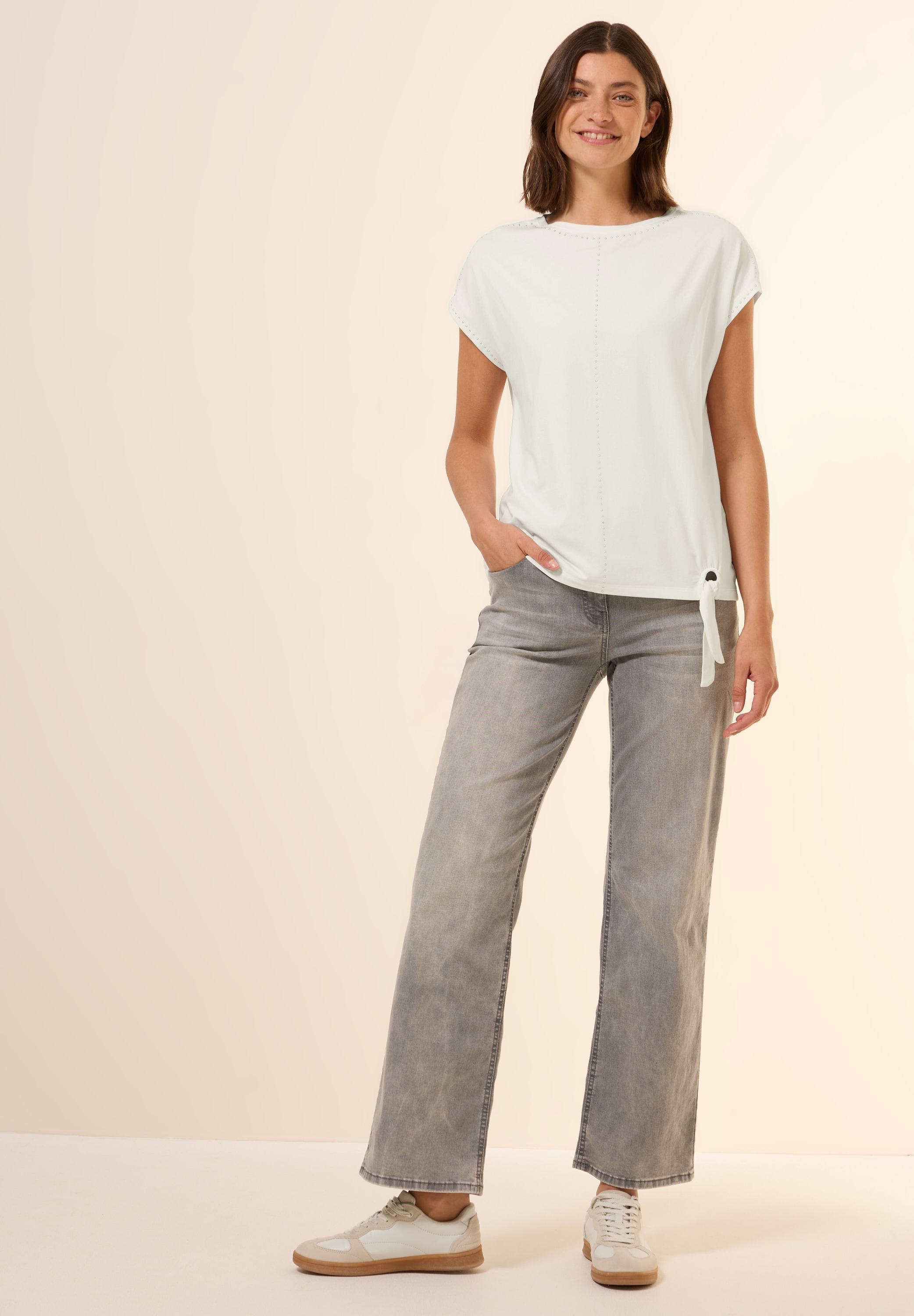 Cecil T-Shirt, aus softem Materialmix