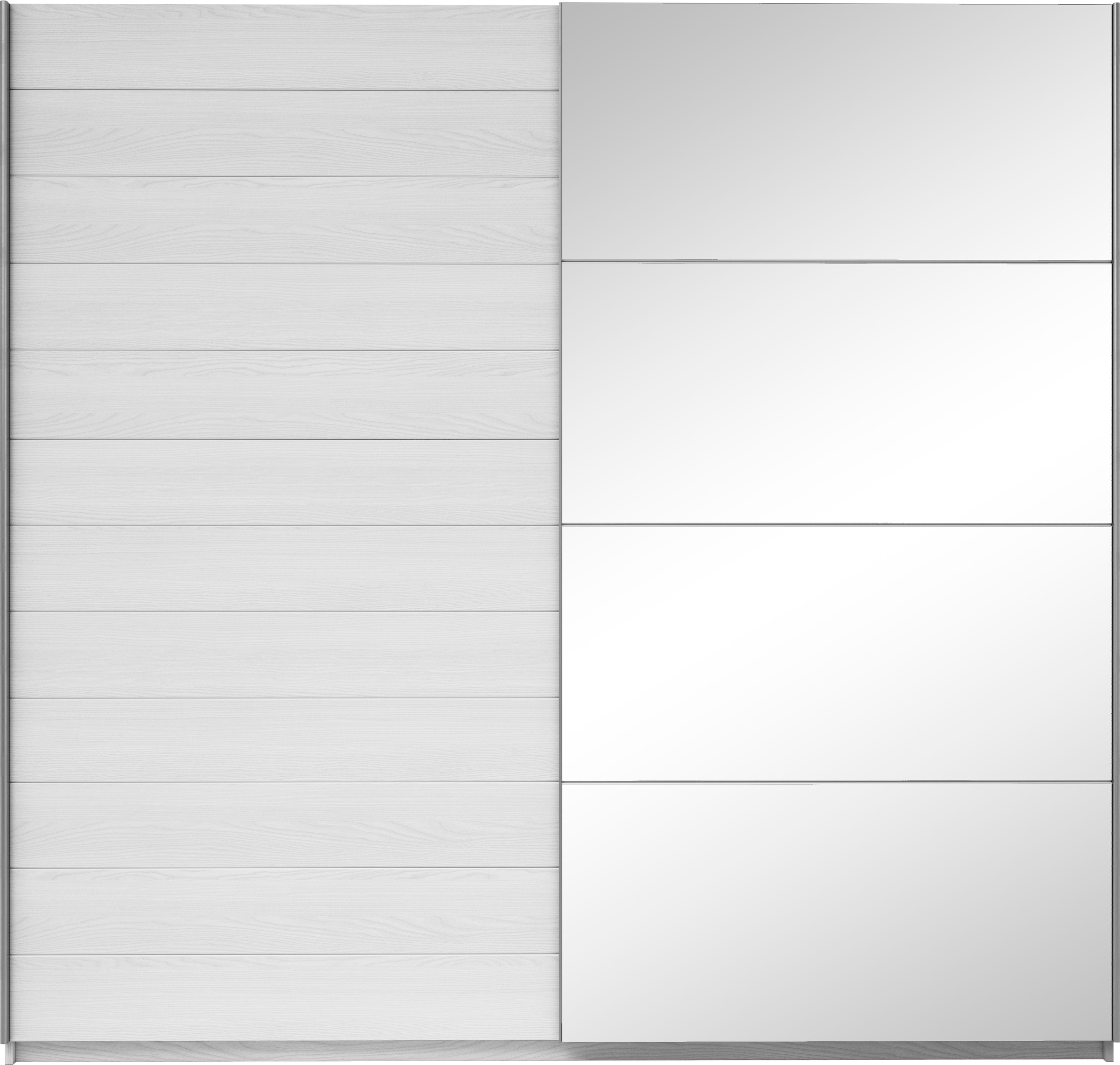 INOSIGN Schwebetürenschrank »Galaxy Kleiderschrank, Wäscheschrank 200, 220 oder 270cm breit«, INKLUSIVE kompletter Innenausstattung, Metallgriffe