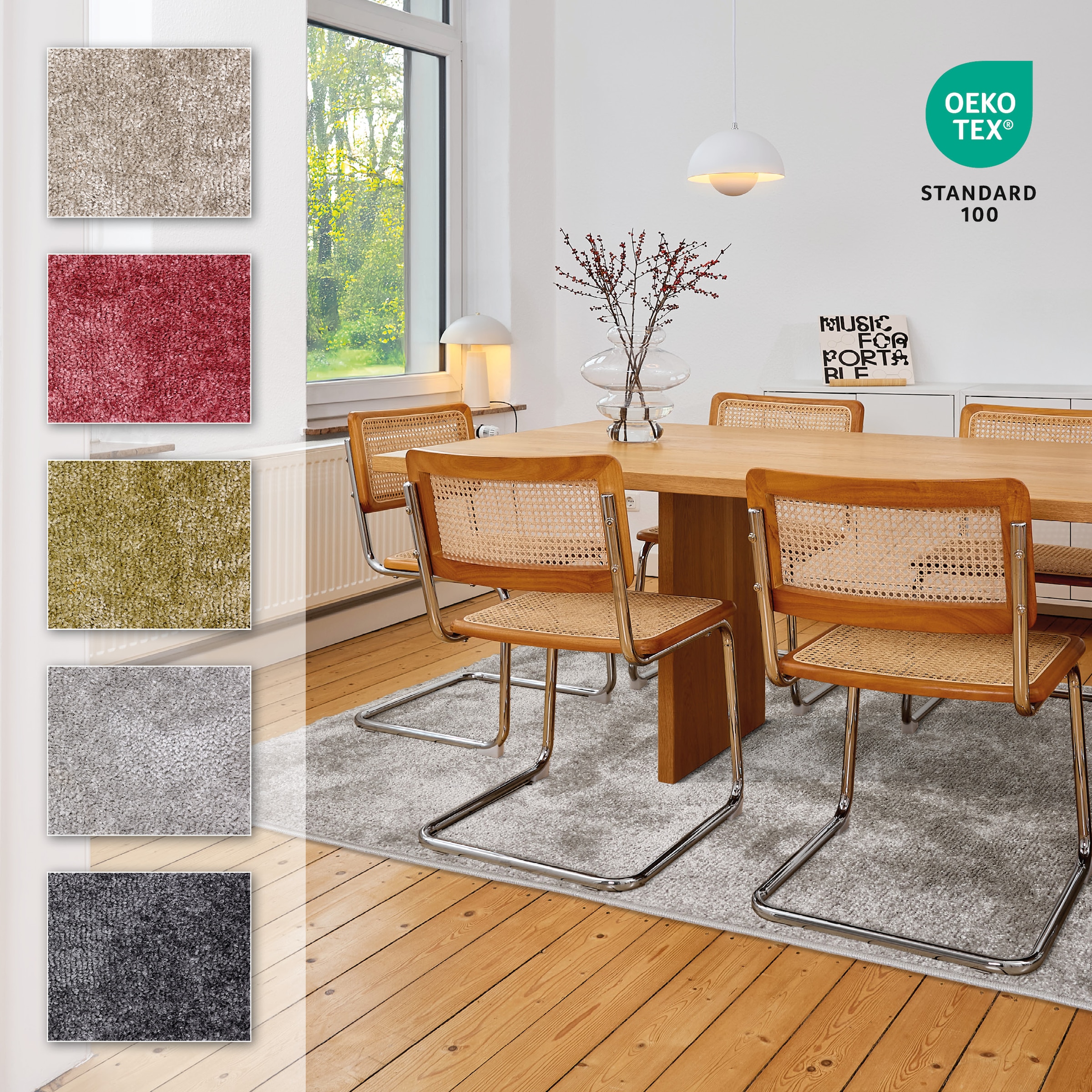 ASTRA Teppich »Stevie 250«, rechteckig, 9 mm Höhe, weicher Kurzflor, gewebt, Wohnzimmer, Schlafzimmer
