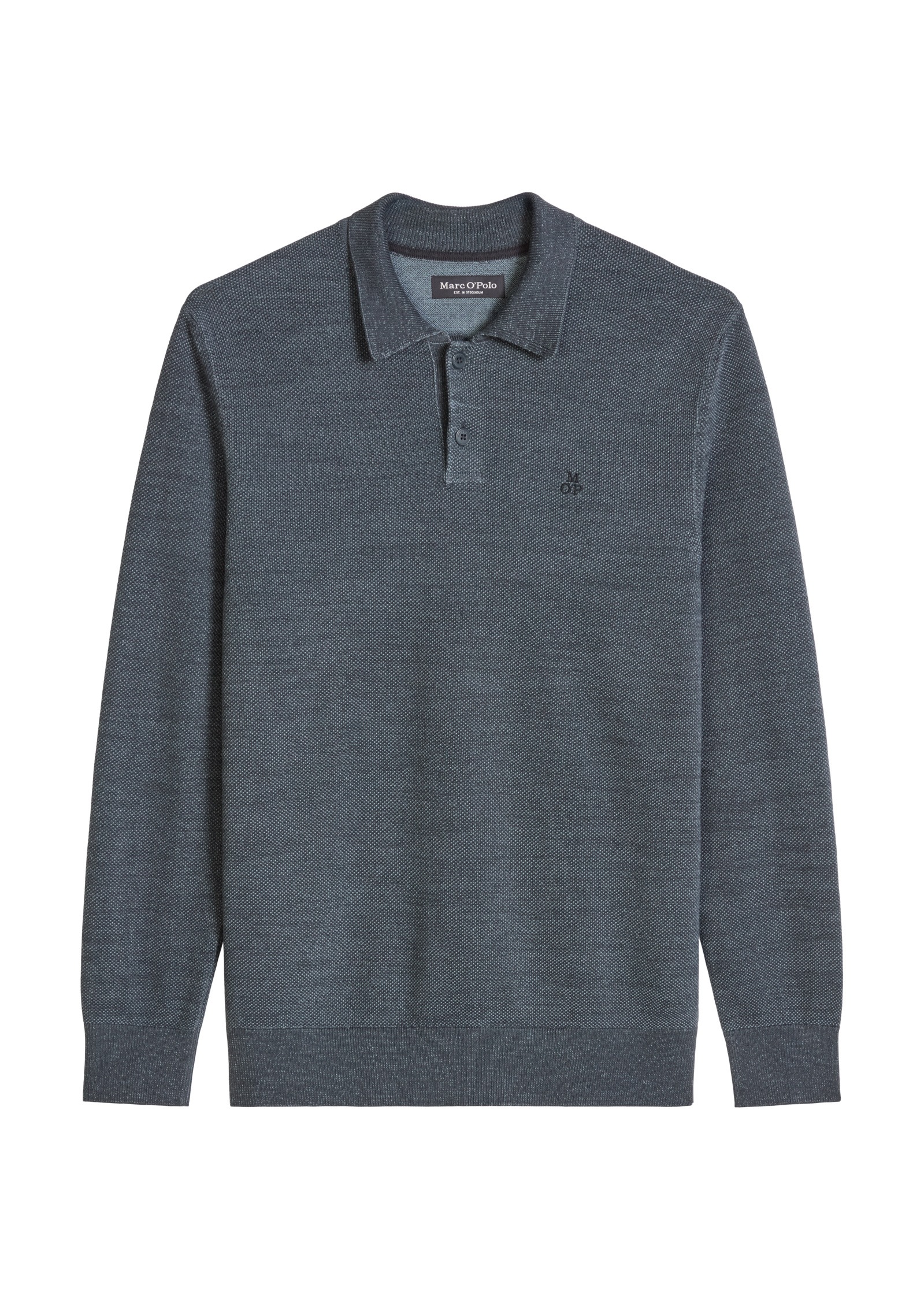 Marc O'Polo Langarm-Poloshirt »aus reiner Bio-Baumwolle«