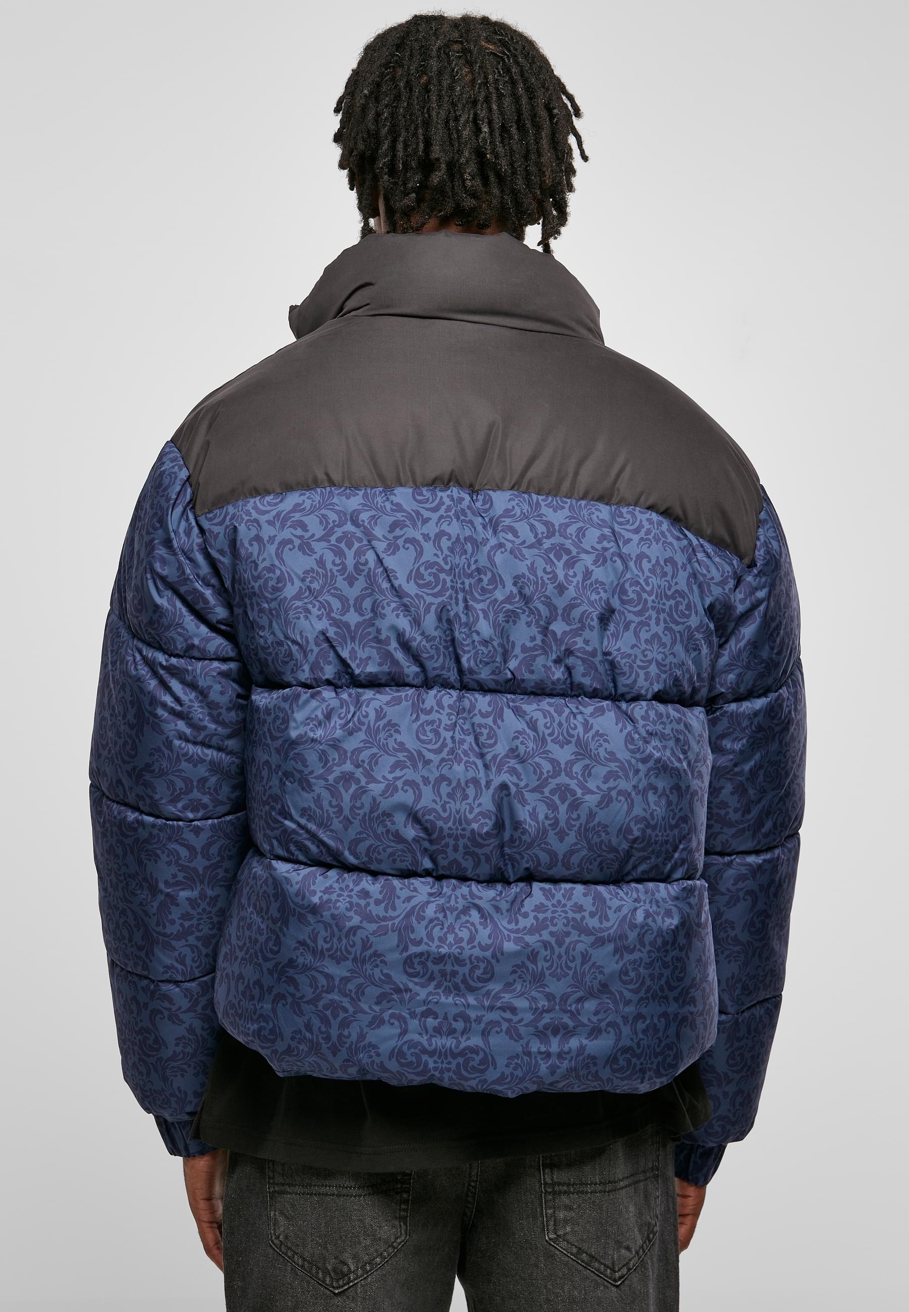 URBAN CLASSICS Winterjacke »Urban Classics Herren AOP Retro Puffer Jacket«, (1 St.), ohne Kapuze