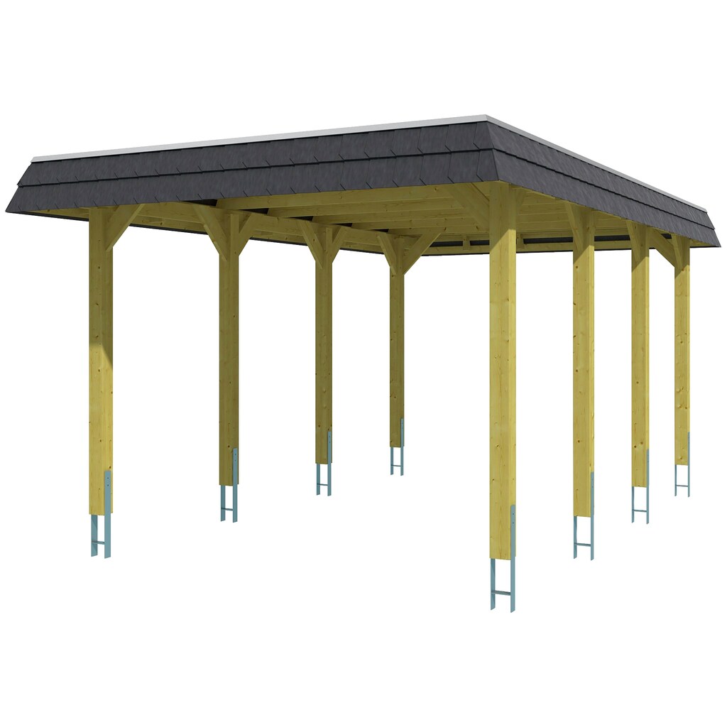 Skanholz Einzelcarport »Spreewald«, Fichtenholz, 285 cm, grün