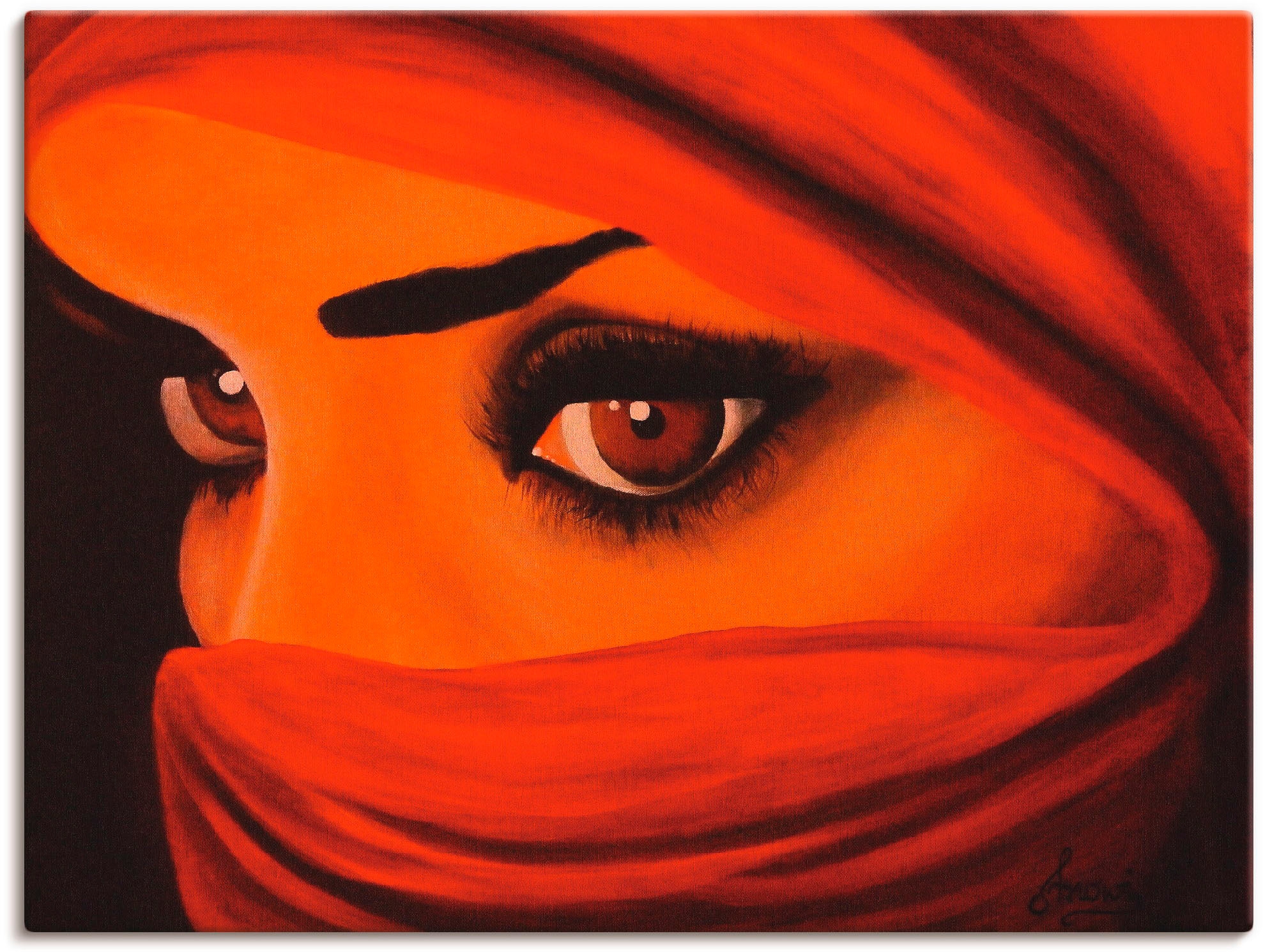 Artland Wandbild "Tuareg-Die von Gott Verlassene", Frau, (1 St.), als Leinw günstig online kaufen