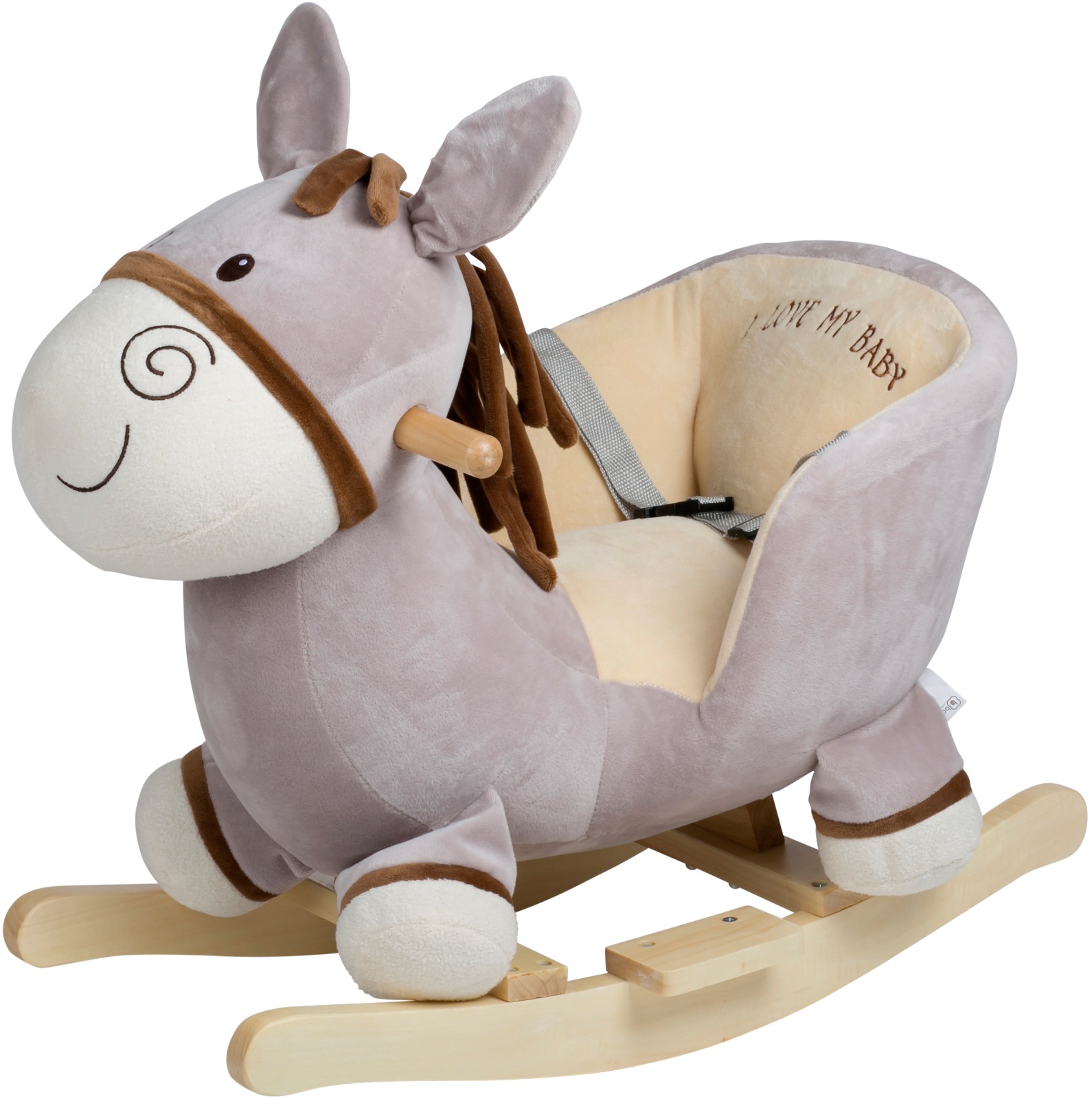 BabyGo Schaukeltier »Rocker Donkey«, mit Kufen und Griffen aus Birkenholz; Made in Europe