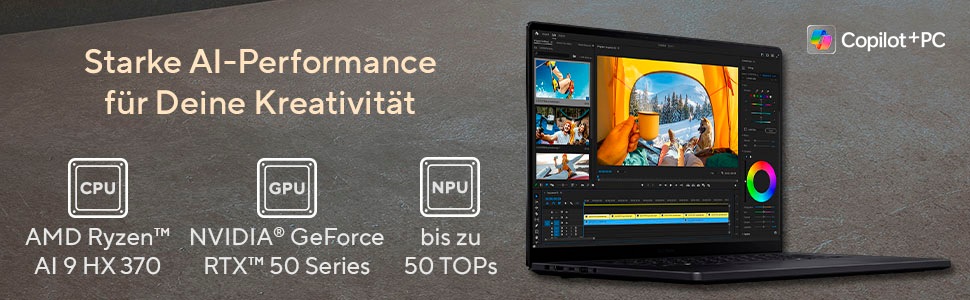 Asus Gaming-Notebook »ProArt P16 H7606WP-RJ084X«, 40,6 cm, / 16 Zoll, AMD, Ryzen™ AI 9, GeForce RTX 5070, 2000 GB SSD